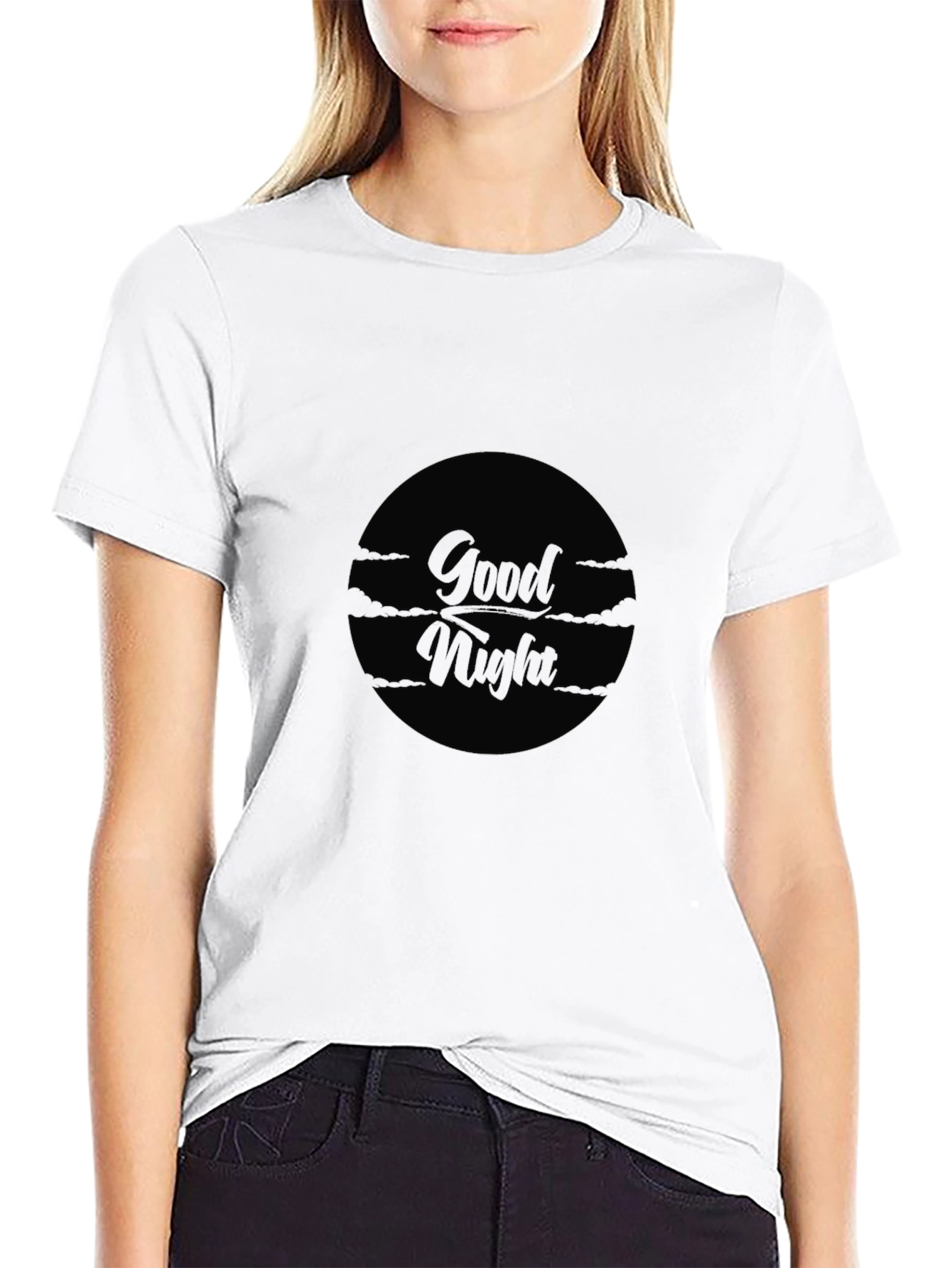 Black Good Night Black Graphic Tee - Premium Quality view 9