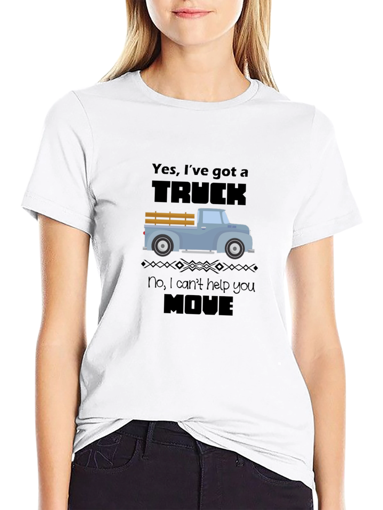 Black Yes, I've Got a Truck Graphic T-Shirt view 9
