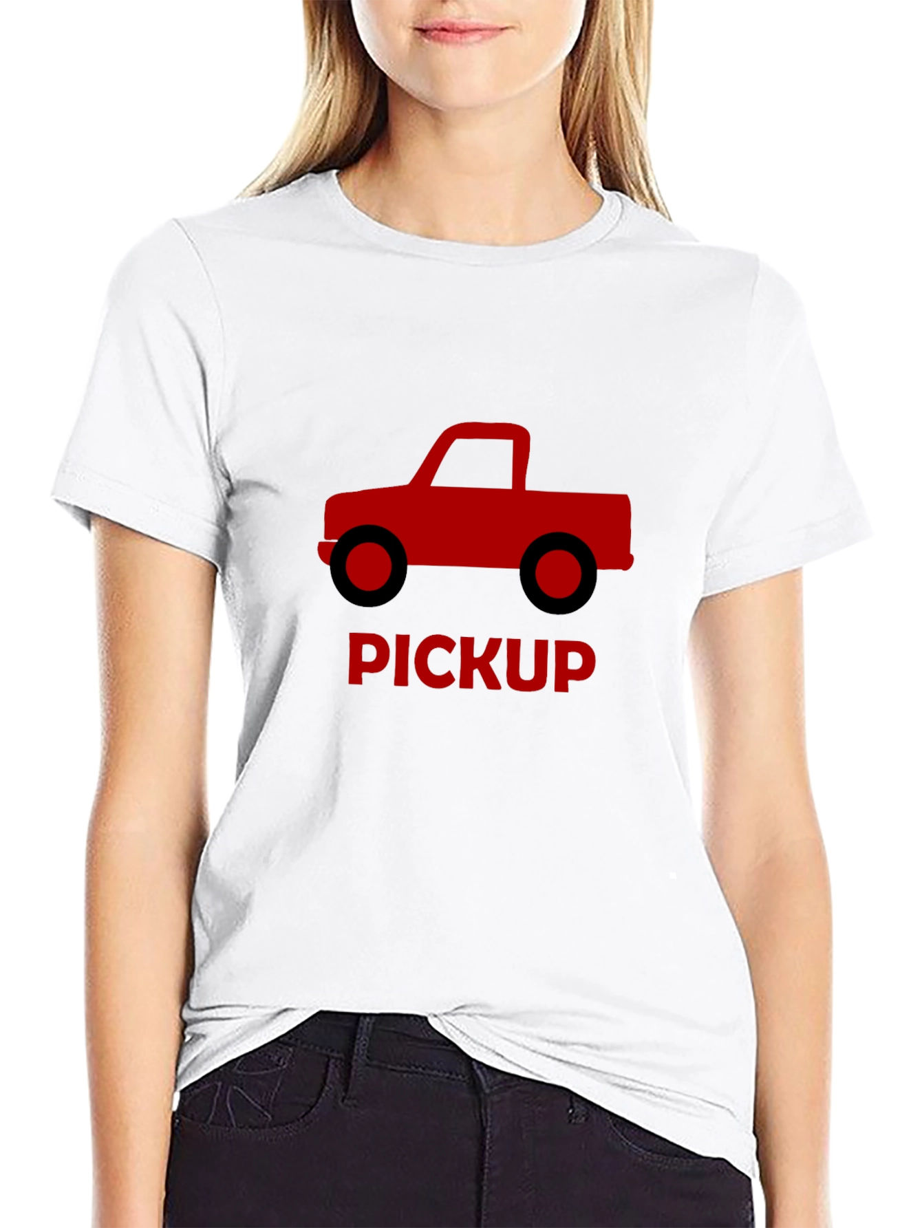 Black Pickup Truck Graphic Tee - Black Cotton view 9