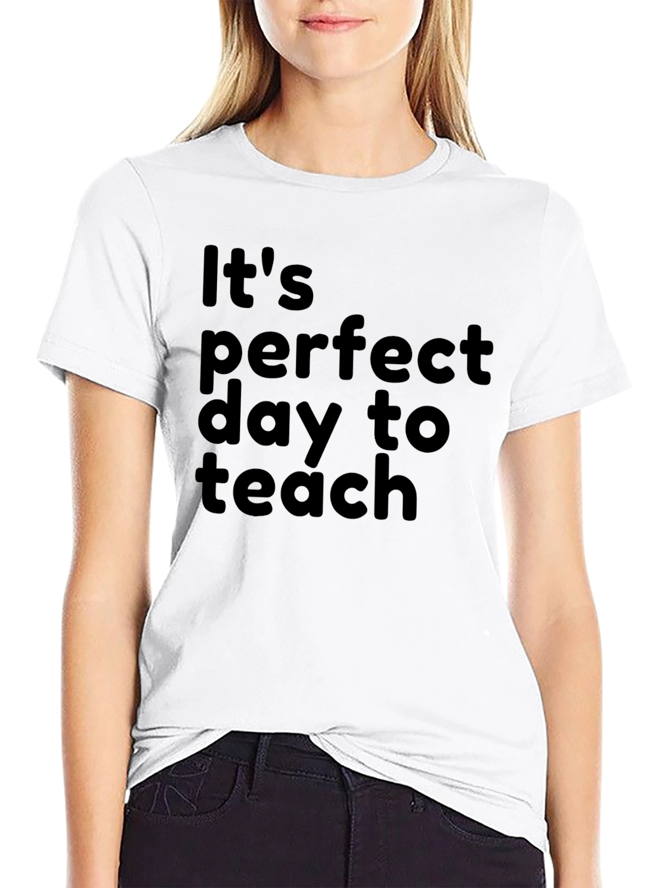 Black Perfect Day to Teach T-Shirt view 9