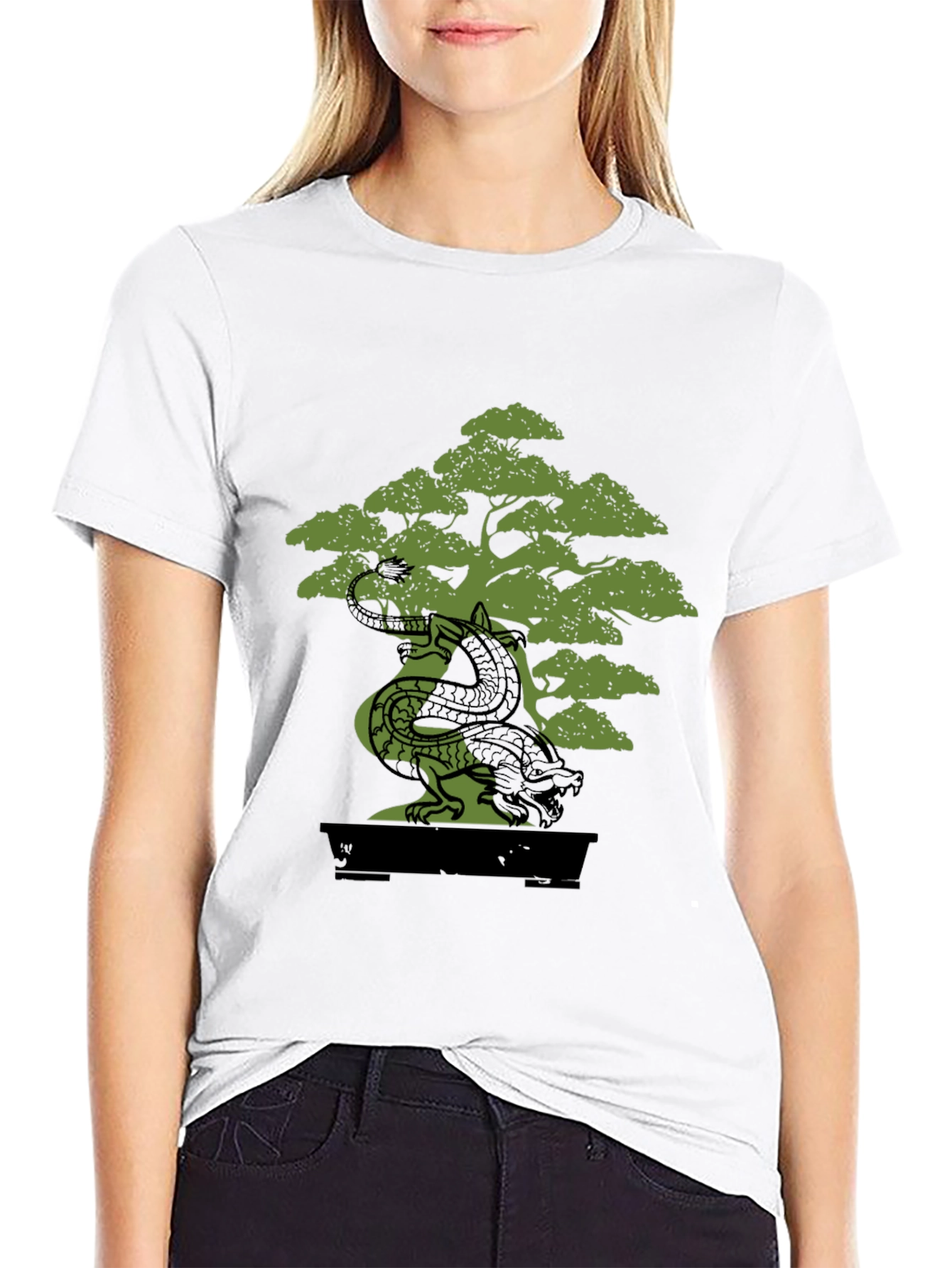 Black Dragon Bonsai Graphic Tee - Unique Design view 9