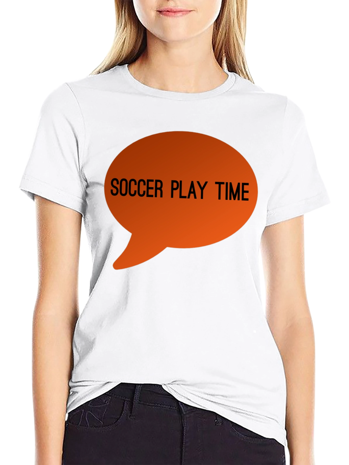 Black Soccer Play Time Graphic Tee - Black Cotton T-Shirt view 9