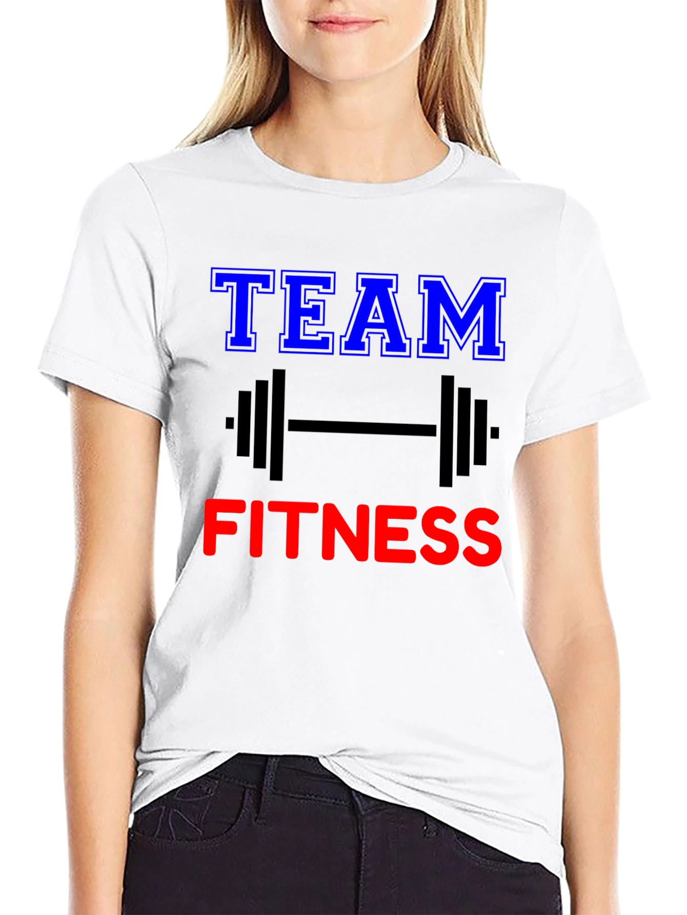 Black Team Fitness Graphic Tee - Gym Workout Shirt view 9