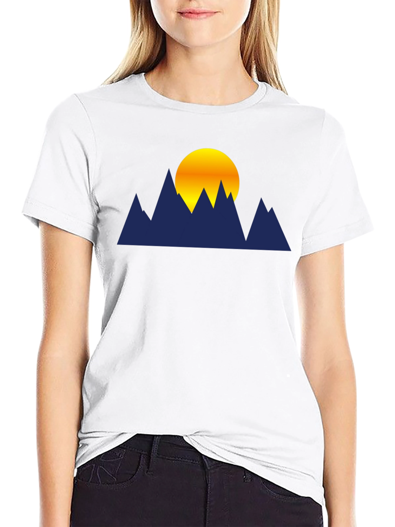 Black Mountain Sunset Graphic T-Shirt - Soft Cotton Blend view 9