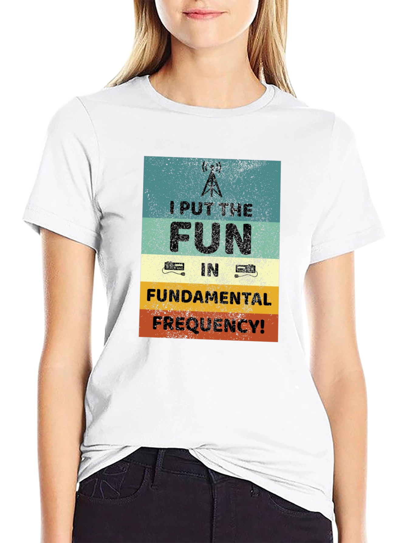 Black Fun Fundamental Frequency T-Shirt view 9