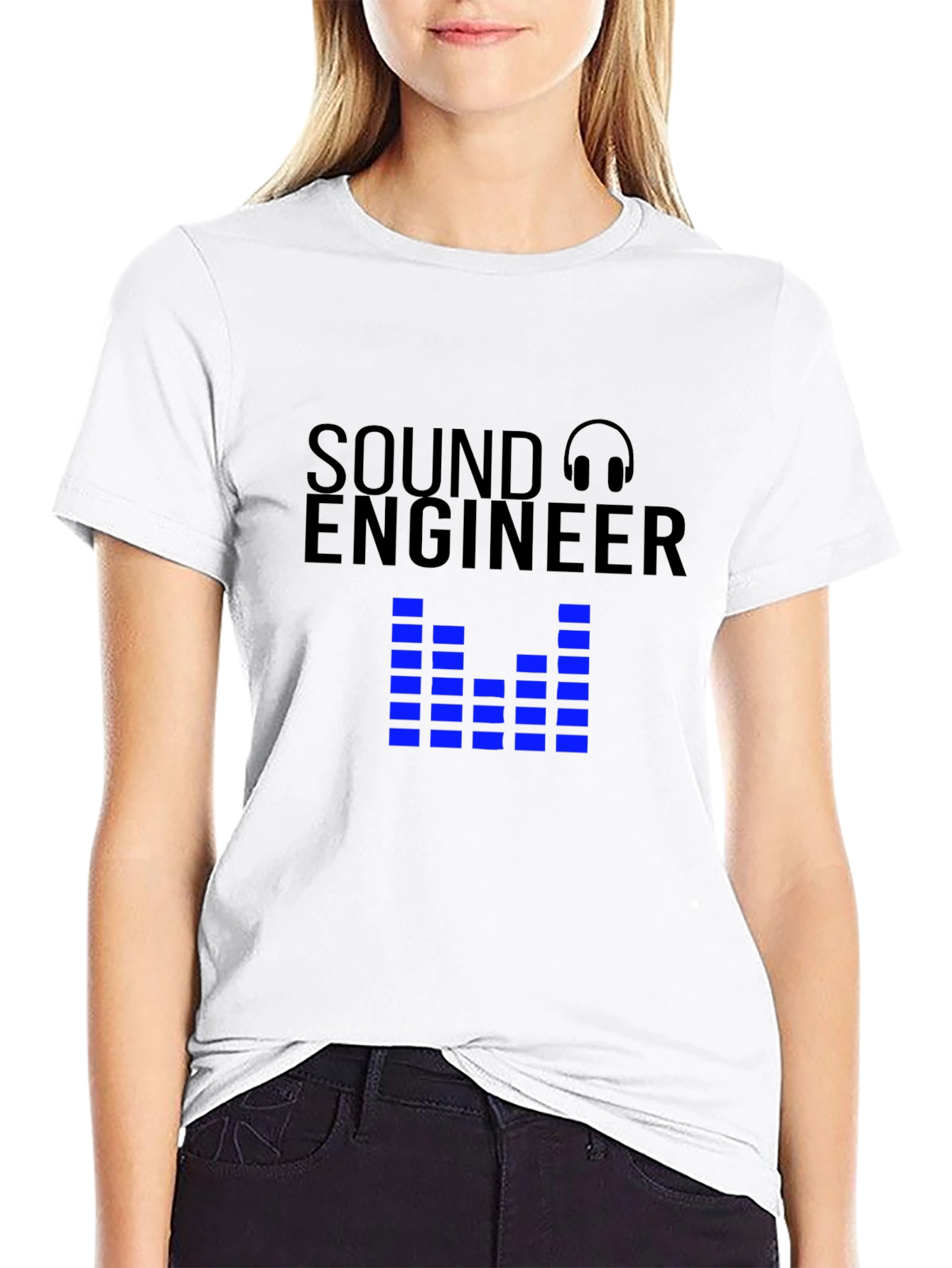 Black Sound Engineer Graphic Tee view 9