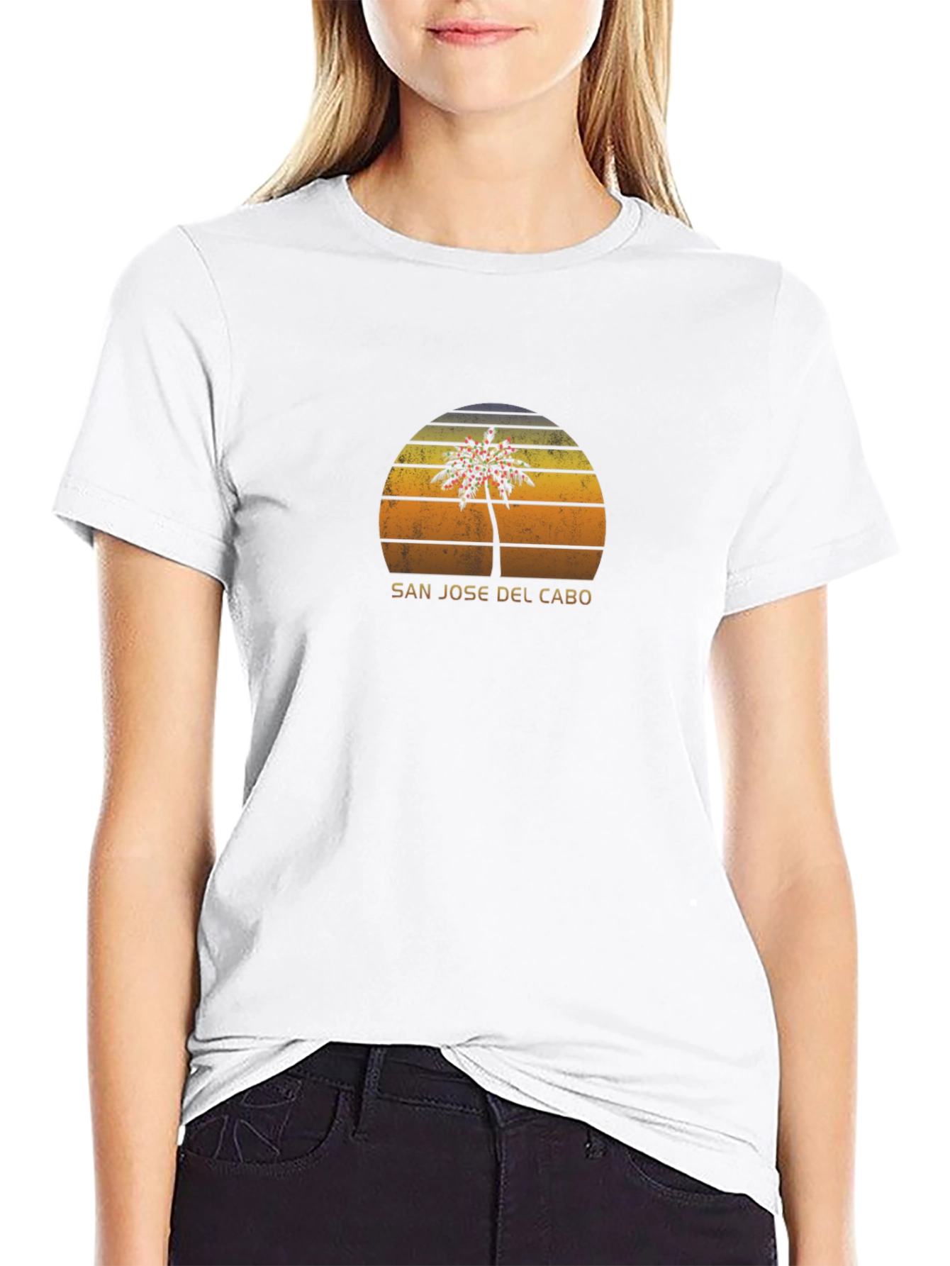 Black San Jose Del Cabo Palm Tree T-Shirt view 9