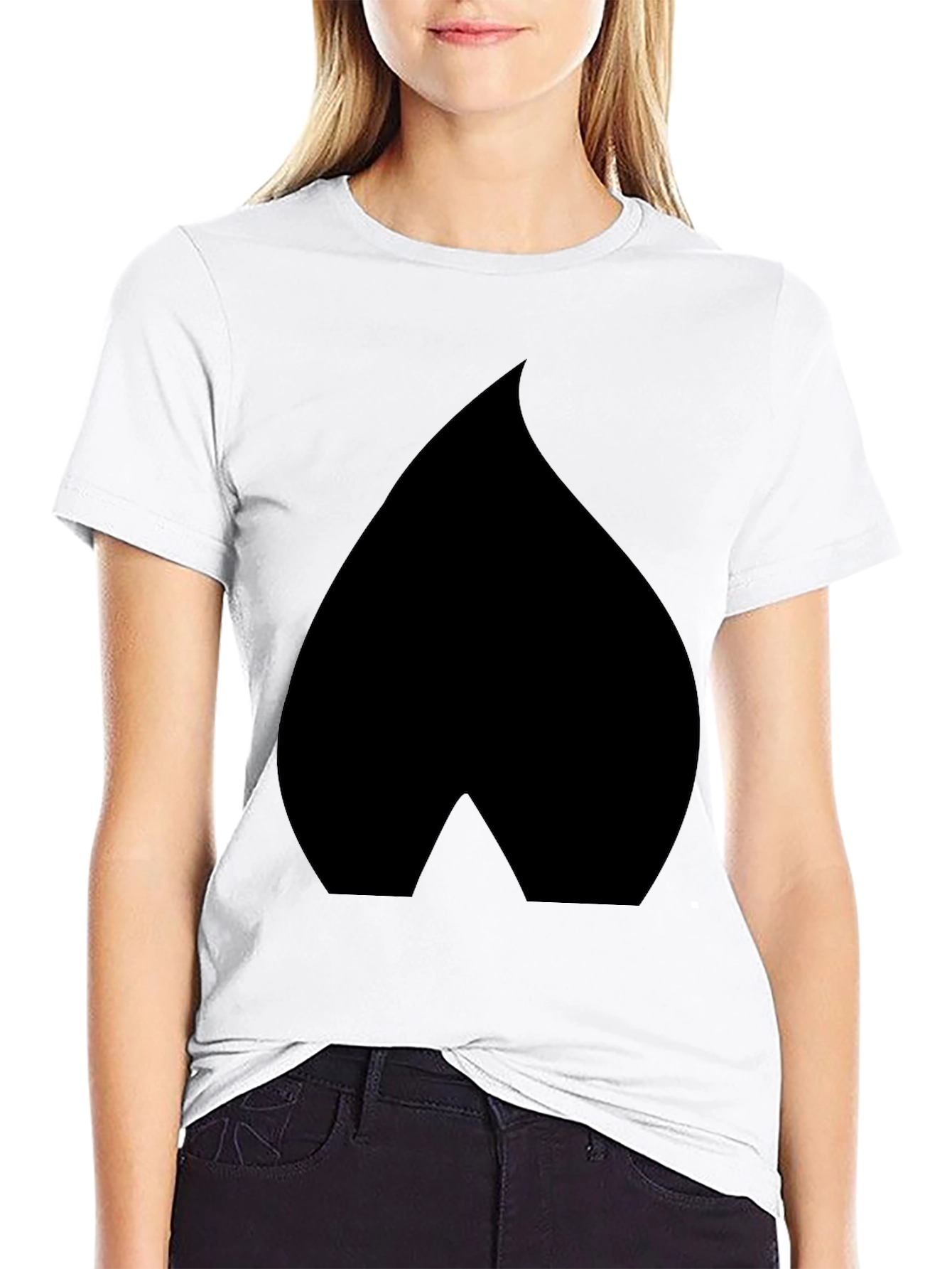 Black Spade Graphic Black T-Shirt - Modern Casual Wear view 9