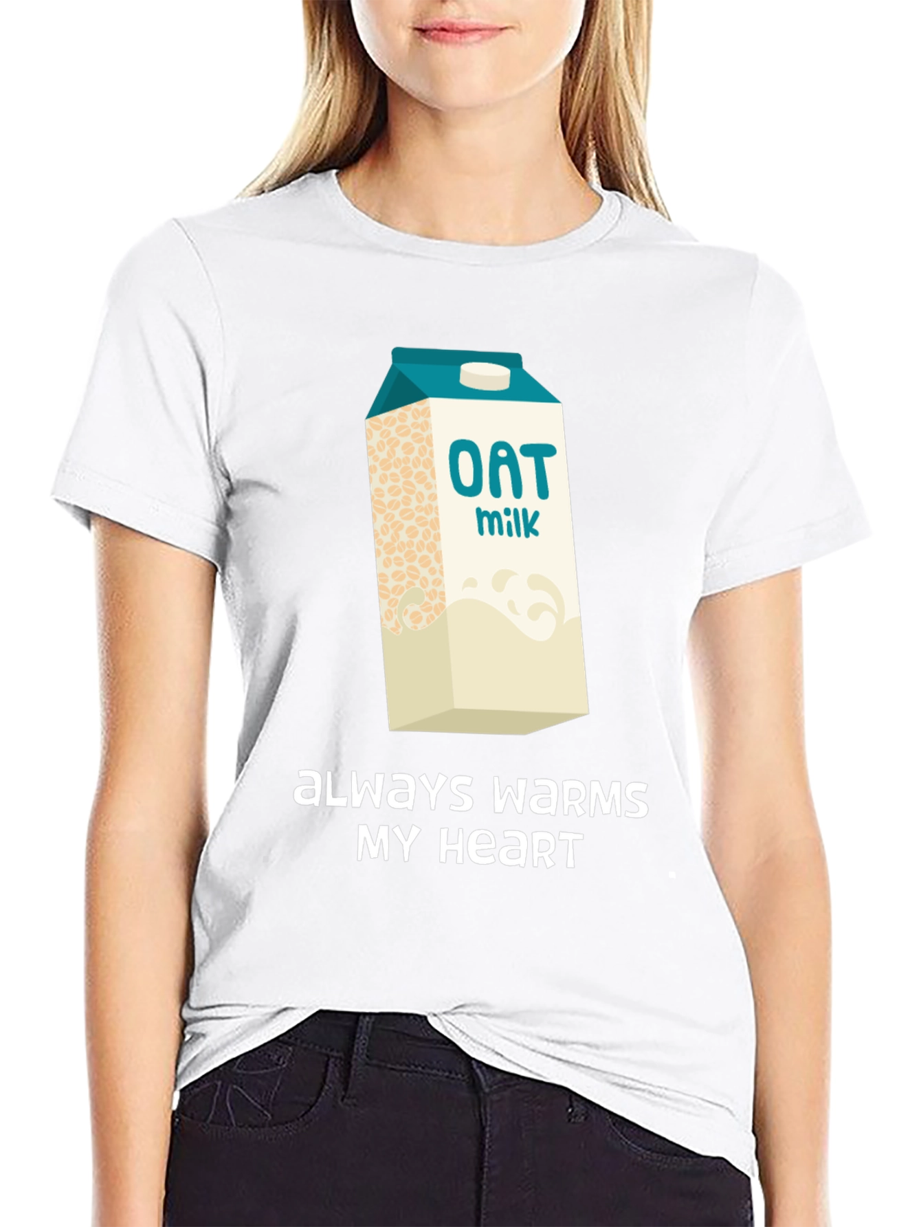 Oat Milk Lover T-Shirt - Always Warms My Heart - 9