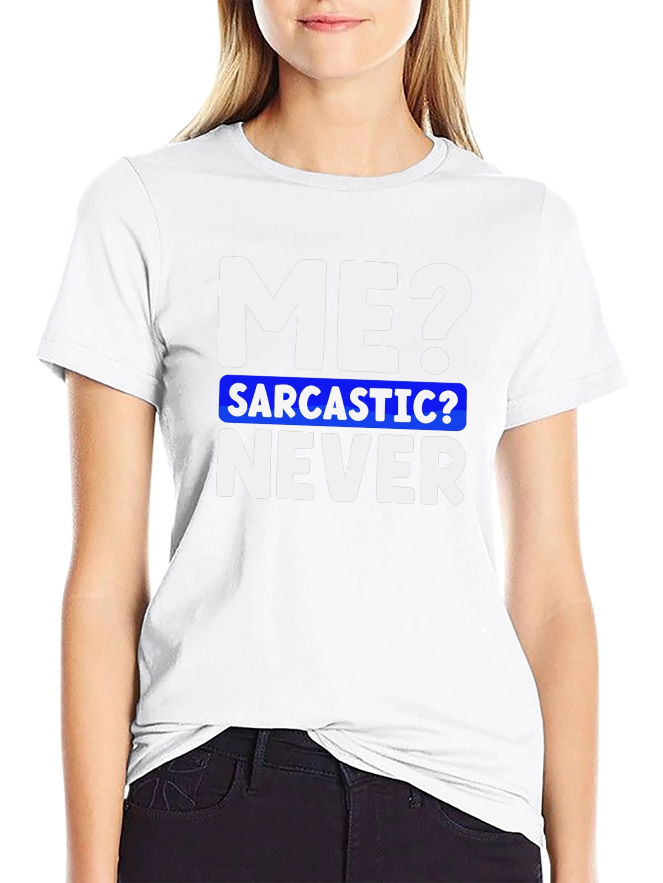 Black Sarcastic Never Funny T-Shirt view 9