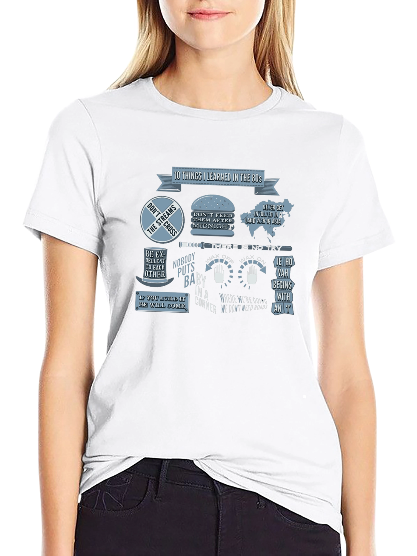 Black 80s Movie Quote T-Shirt view 9