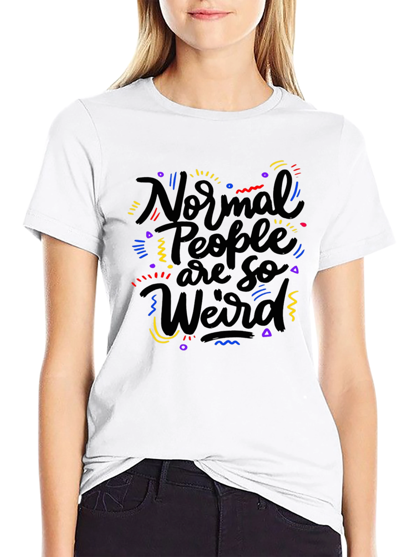 Black Normal People Are So Weird T-Shirt view 9