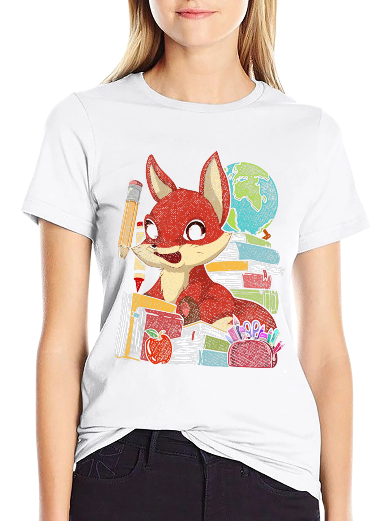 Black Fox Teacher T-Shirt: Back to School Style view 9