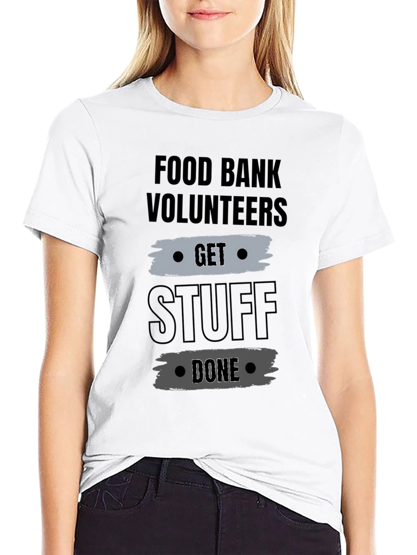 Black Food Bank Volunteers Get Stuff Done T-Shirt view 9