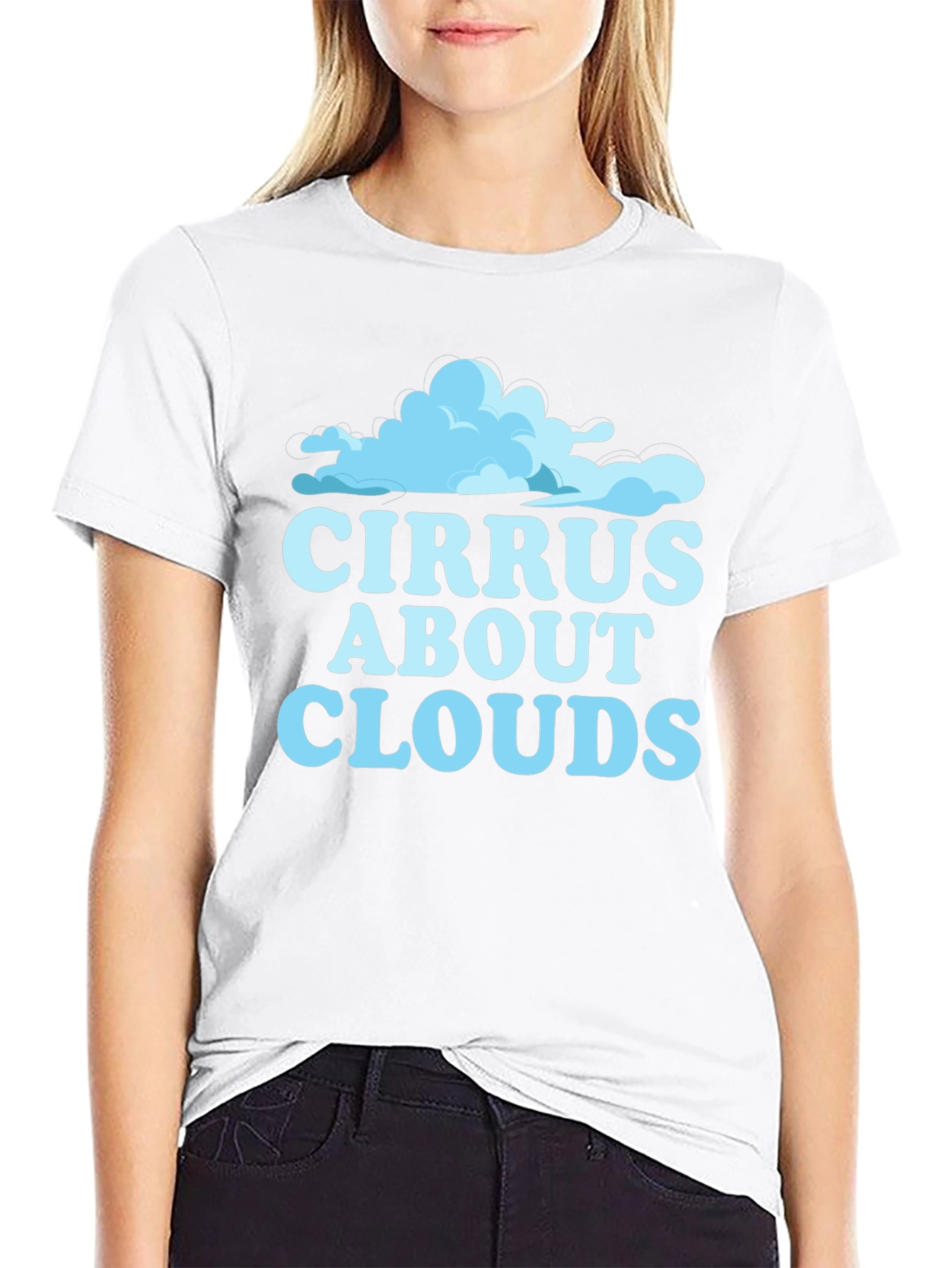 Black Cirrus About Clouds Graphic T-Shirt view 9