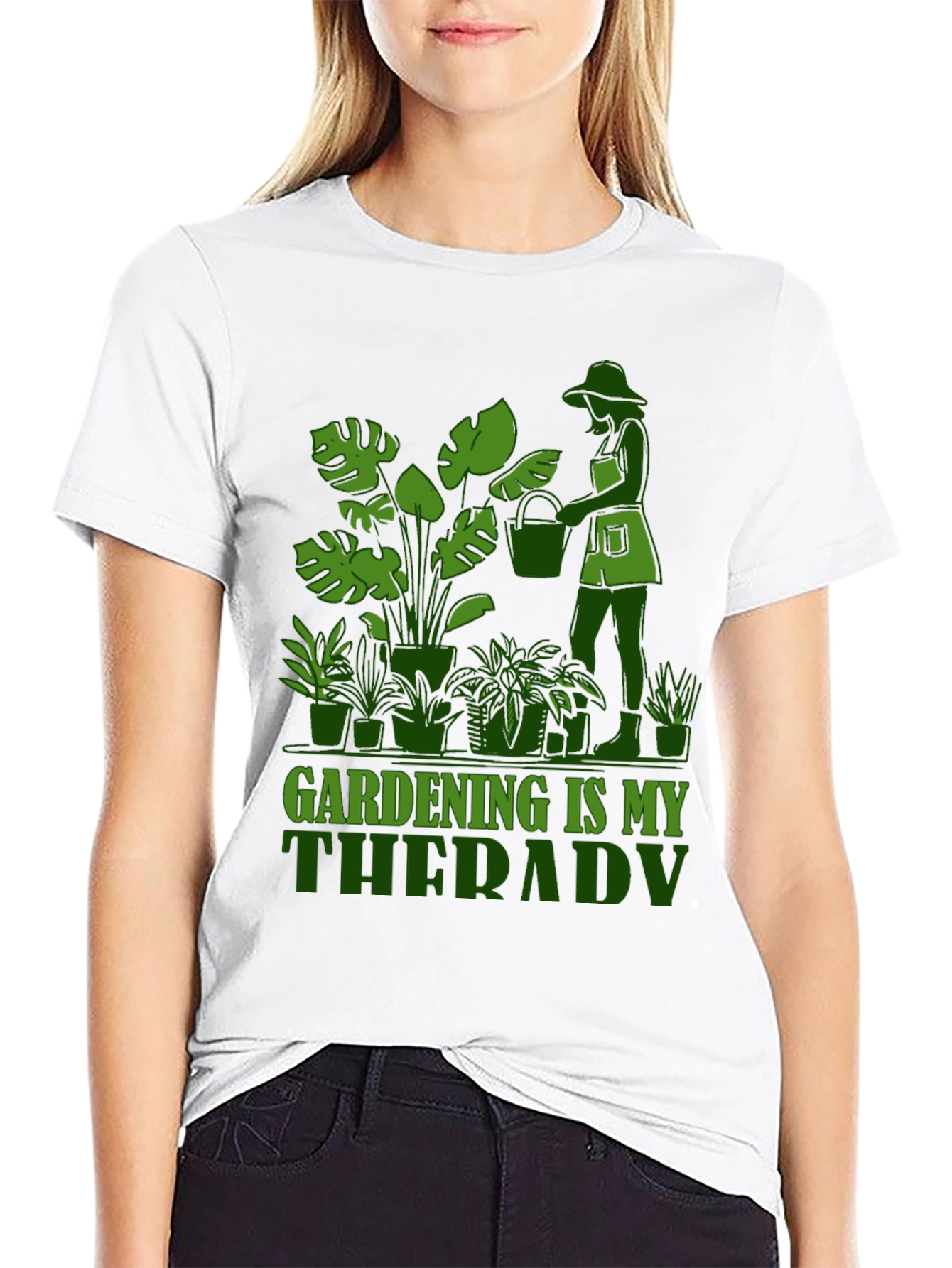 Black Gardening is My Therapy Graphic Tee view 9