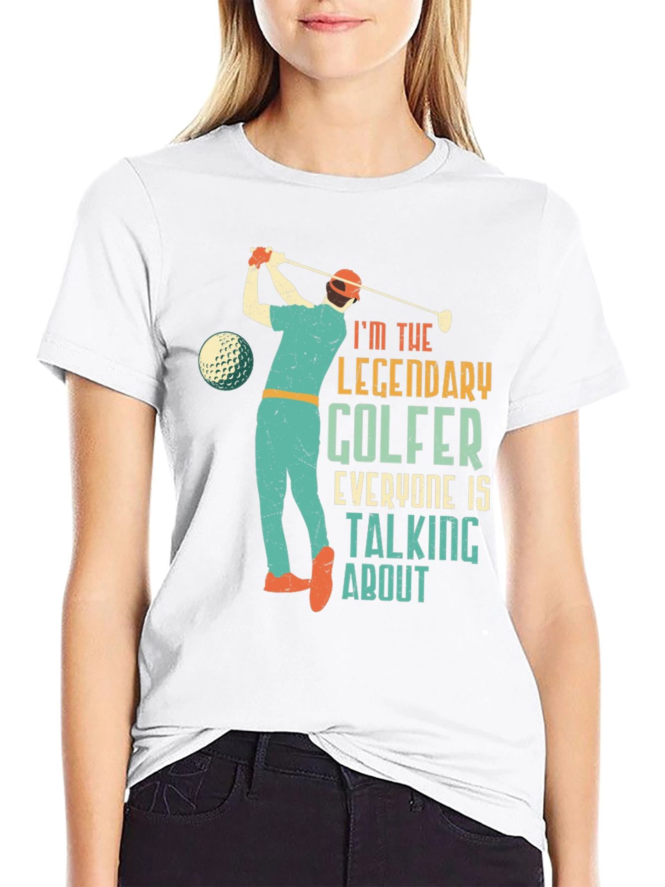Black Legendary Golfer Graphic Tee view 9