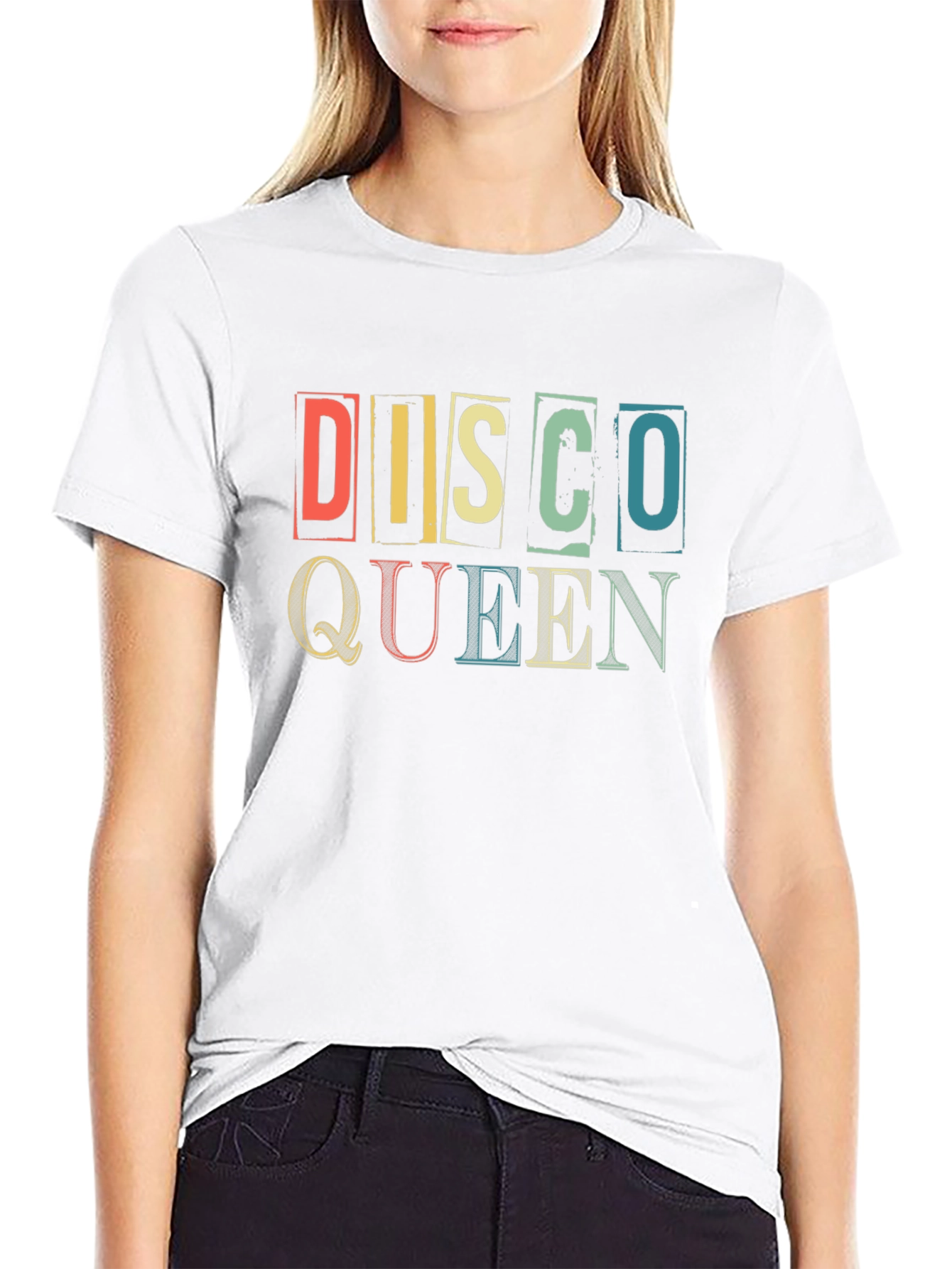 Black Disco Queen Graphic Tee - Retro Style view 9