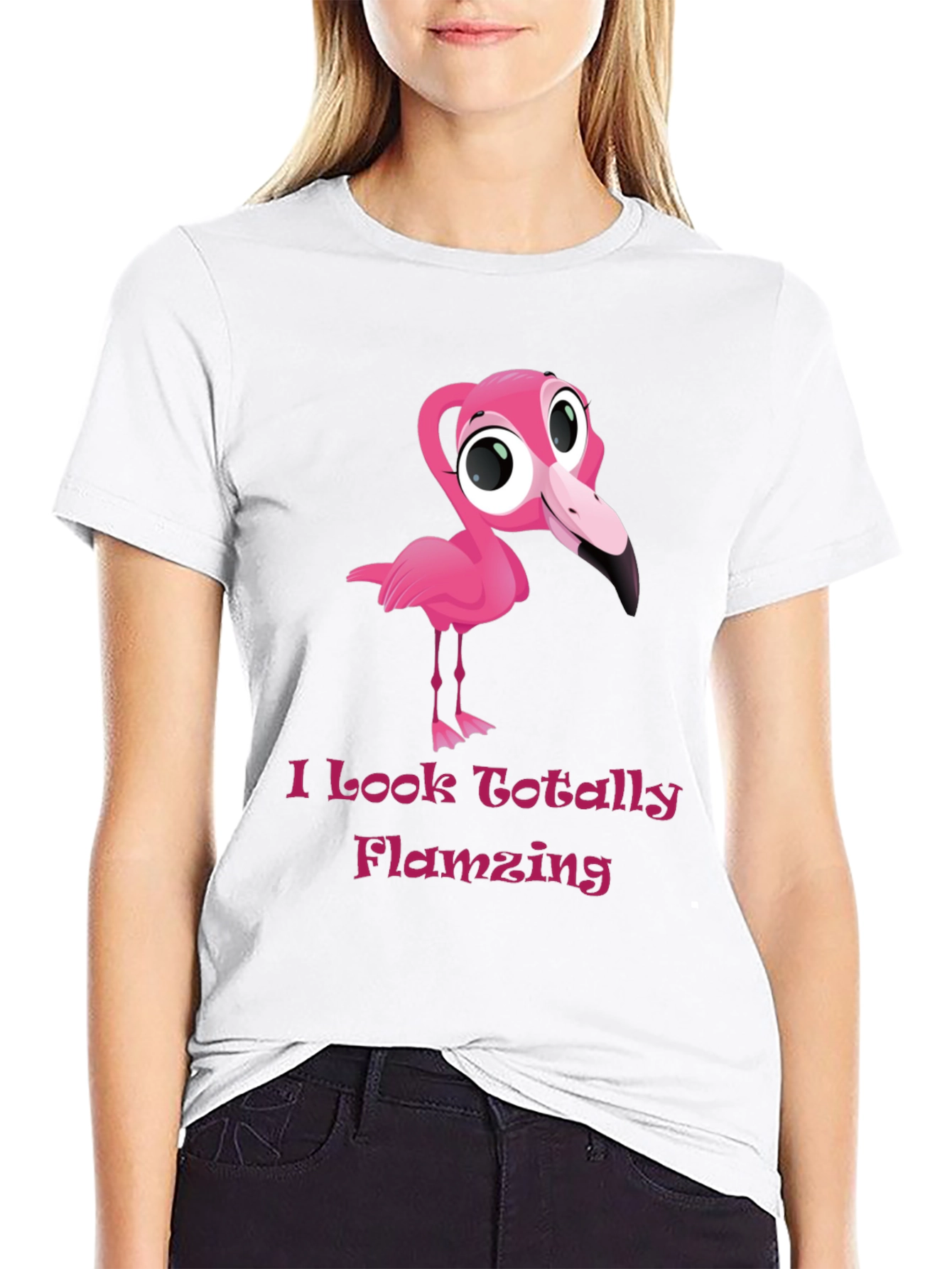 Black Flamingo Graphic Tee - Totally Flamazing T-Shirt view 9
