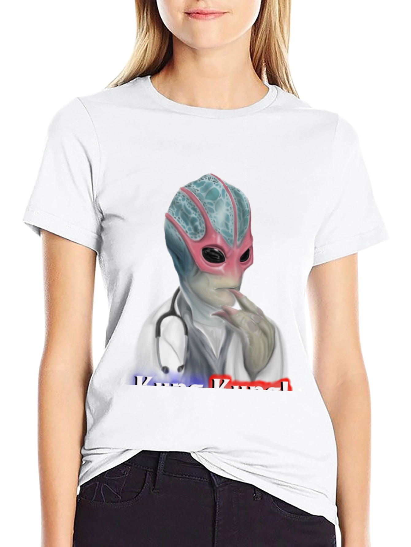 Black Alien Doctor T-Shirt - Medical Humor Tee view 9