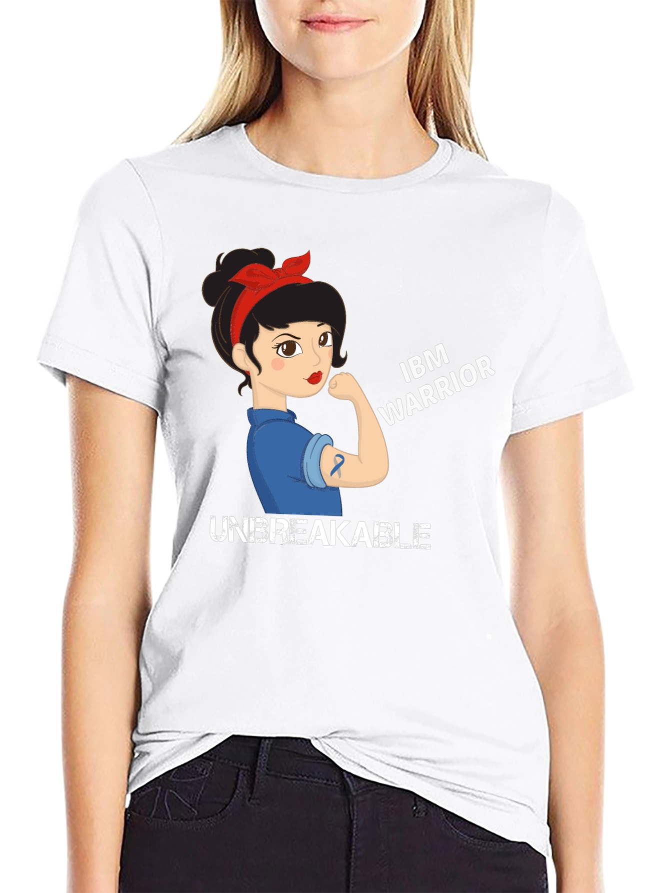 Black IBM Warrior Graphic Tee - Unbreakable Design view 9