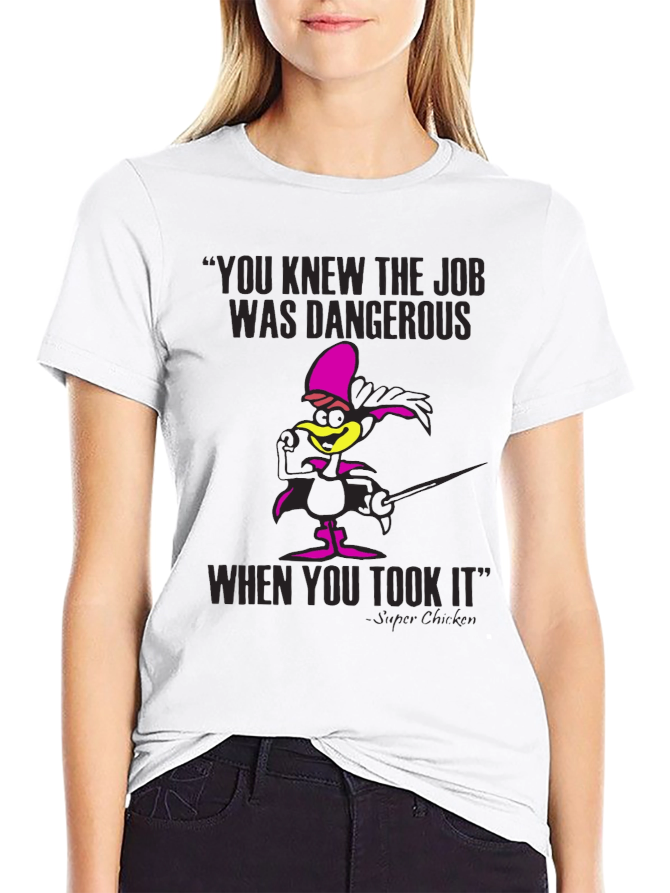 Super Chicken T-Shirt - You Knew the Job - 9