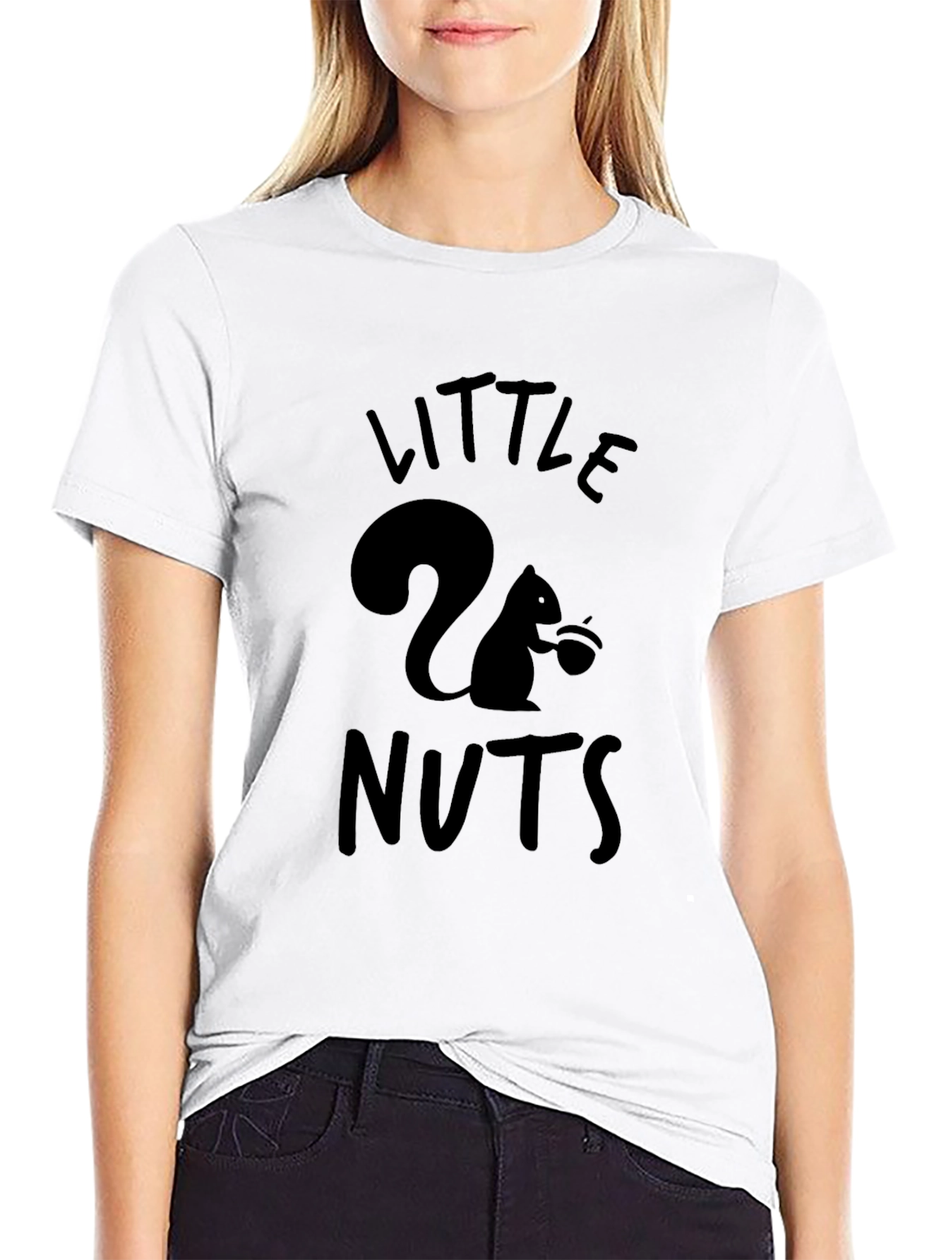 Black Little Nuts Squirrel Graphic Tee - Black view 9