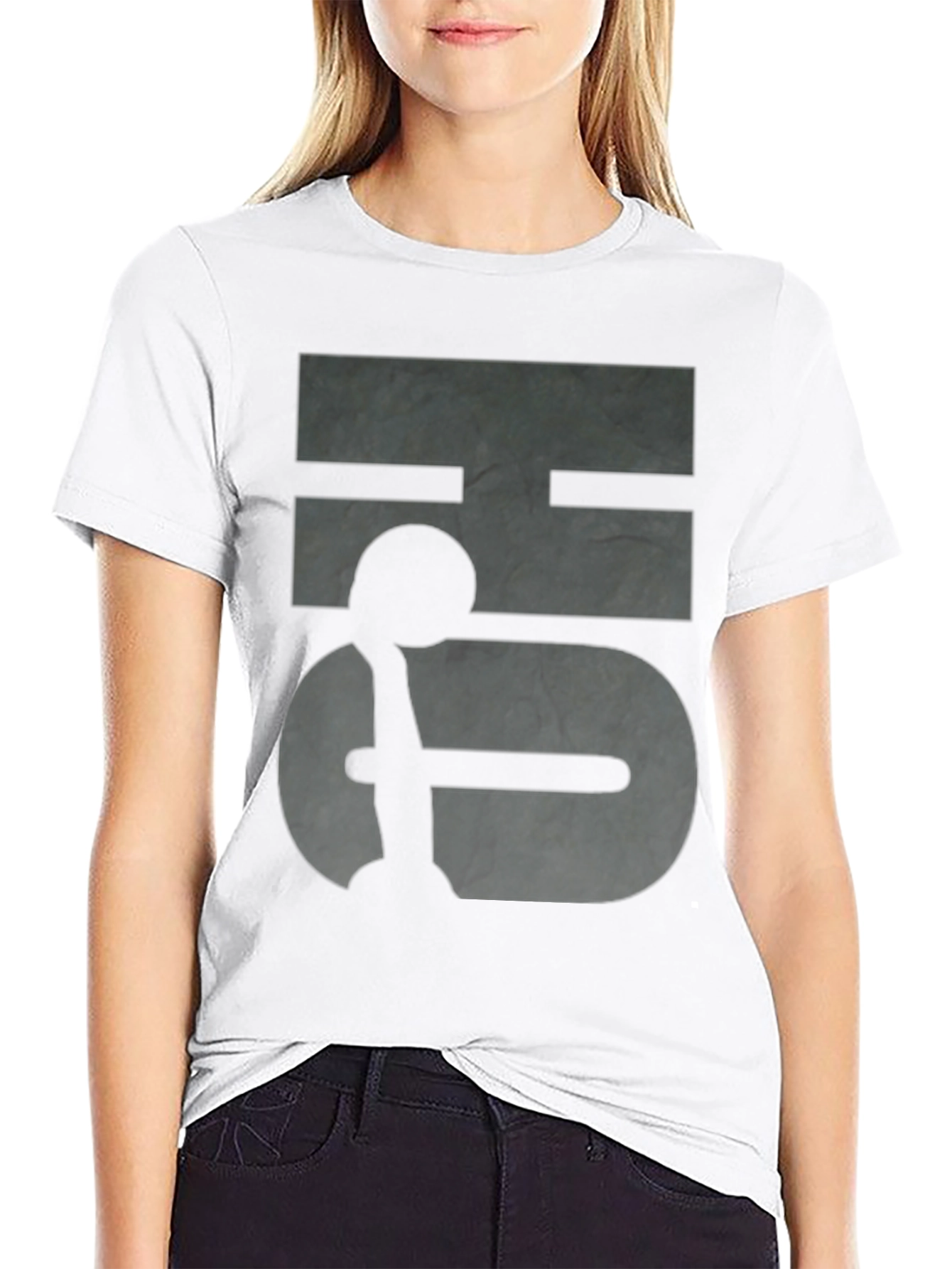 Black Abstract Graphic Print Black T-Shirt view 9