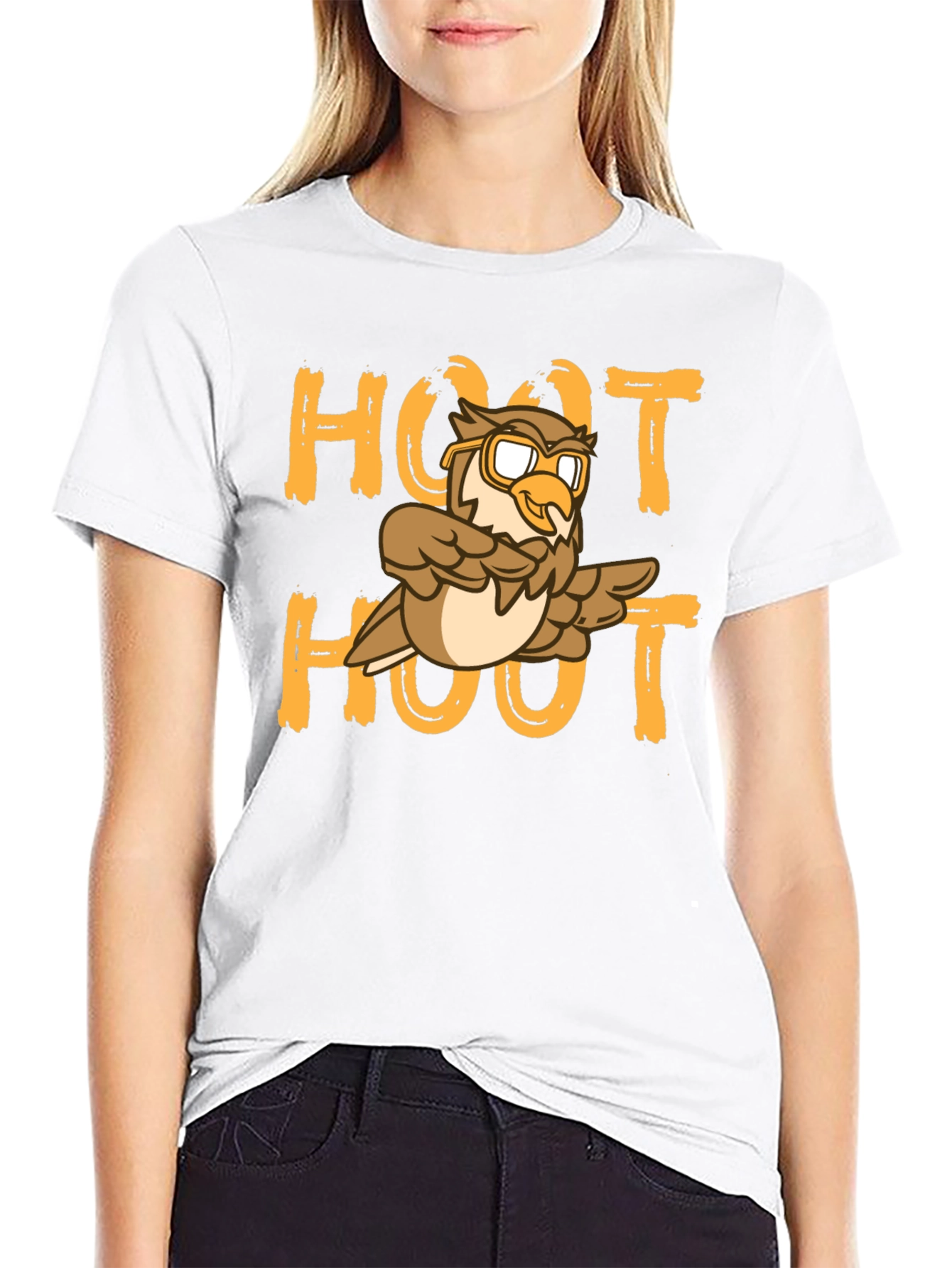 Black Hoot Hoot Owl Graphic Tee view 9