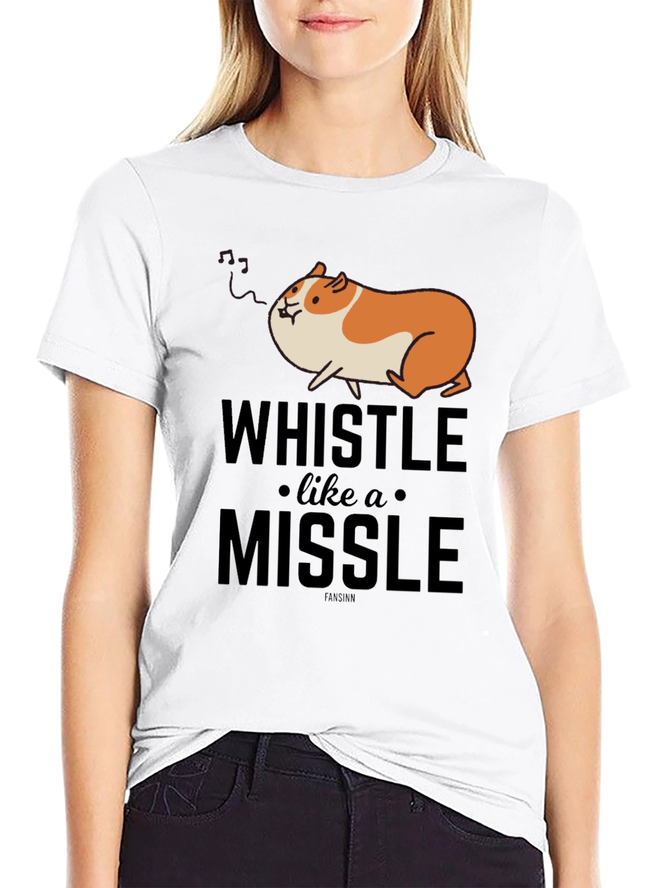 Whistle Like a Missile Funny Guinea Pig T-Shirt - 9