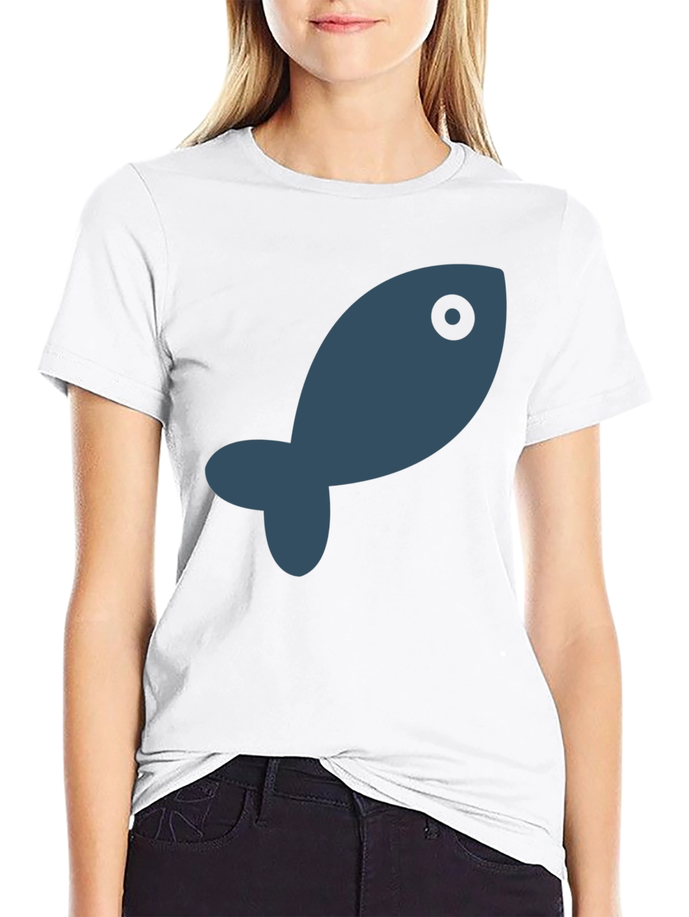 Cool Fish Graphic Black T-Shirt - 9
