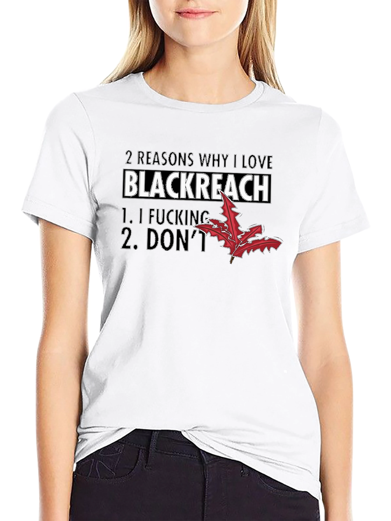 Black Blackreach T-Shirt, Funny Sarcastic Tee view 9