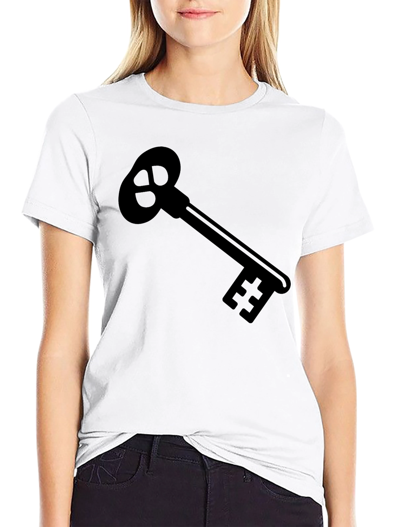 Black Black Key Graphic Tee - Stylish Cotton T-Shirt view 9