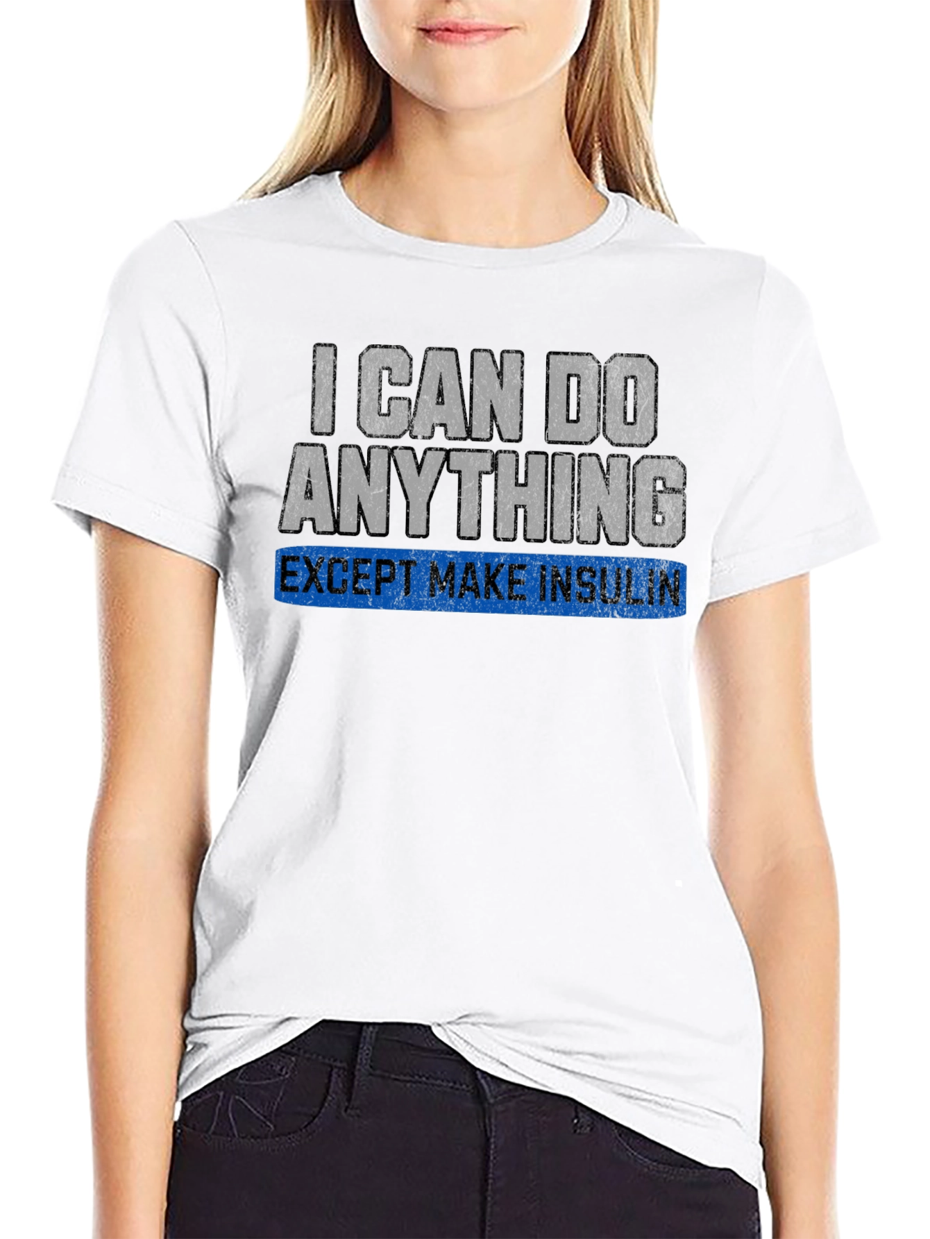 Black I Can Do Anything Except Make Insulin T-Shirt view 9