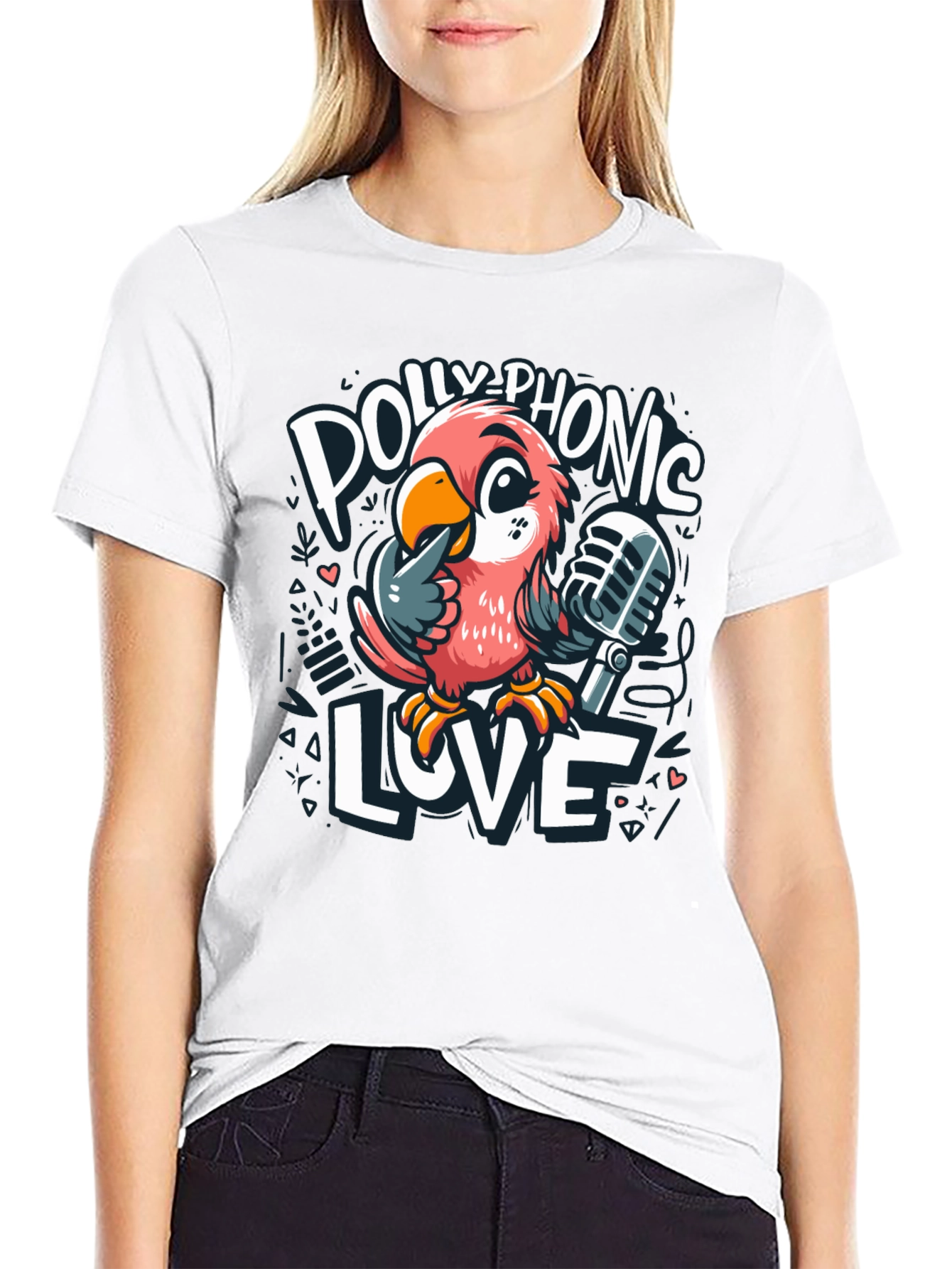 Black Polly-Phonic Love T-Shirt view 9