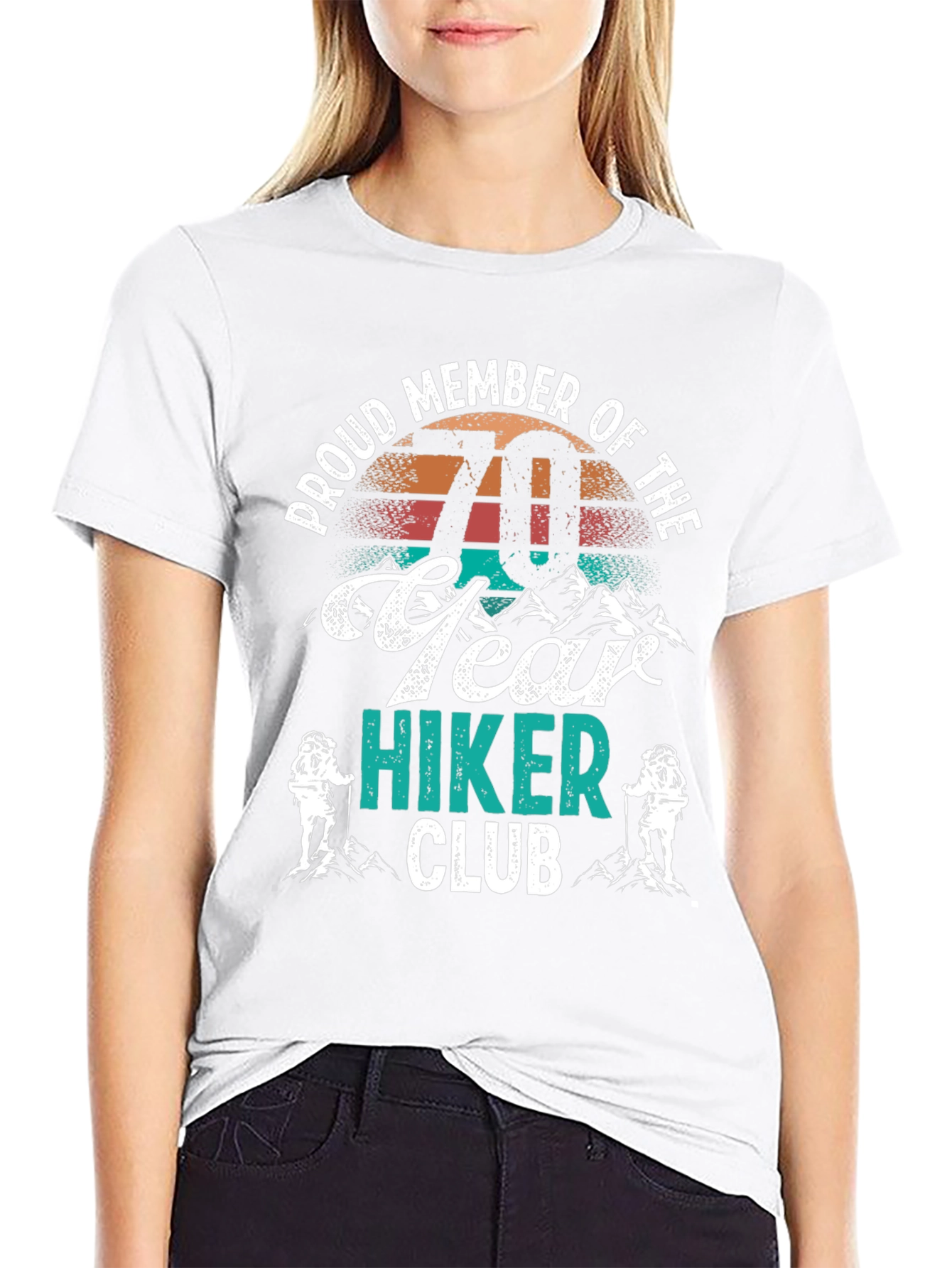 Black 70 Year Hiker Club T-Shirt - Black view 9