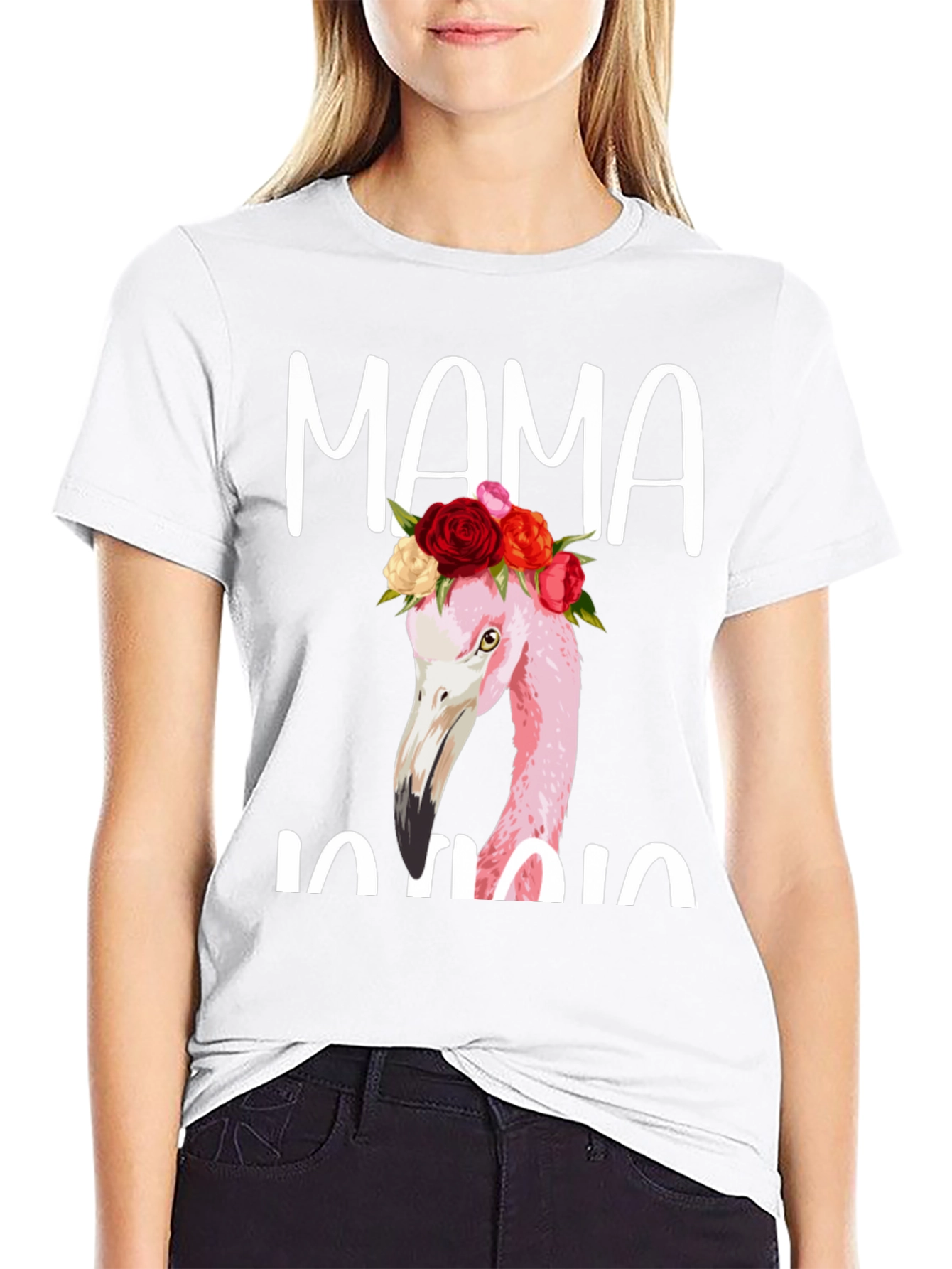 Black Mama Flamingo Graphic Tee view 9