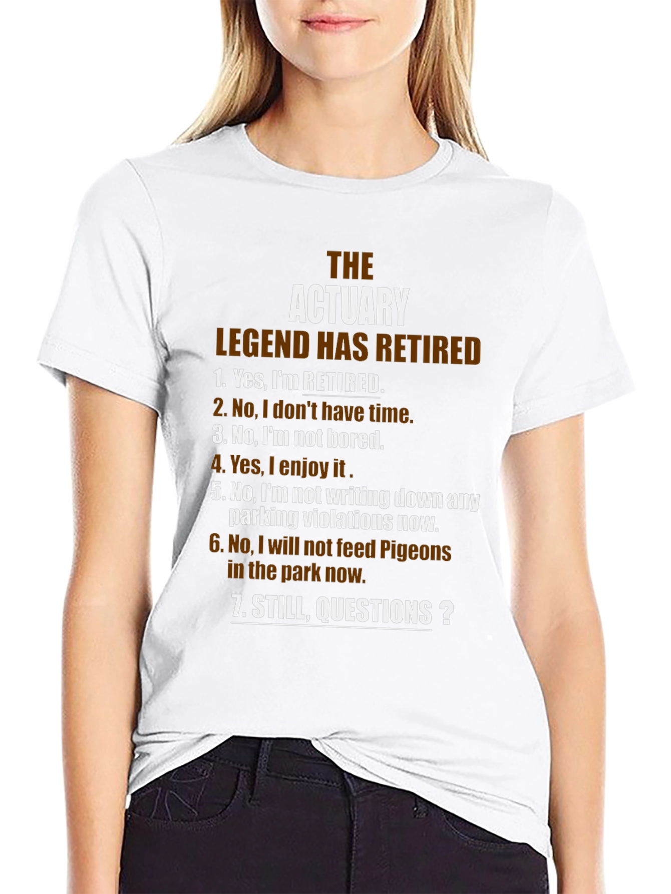Black Actuary Legend Retired Graphic T-Shirt view 9