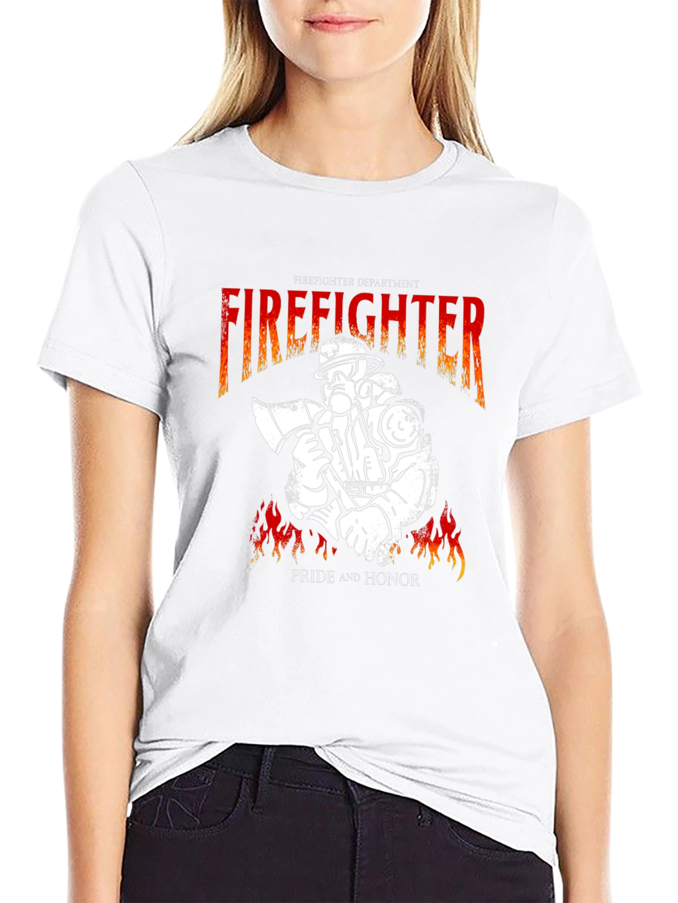Black Firefighter Pride T-Shirt - Honor & Duty view 9
