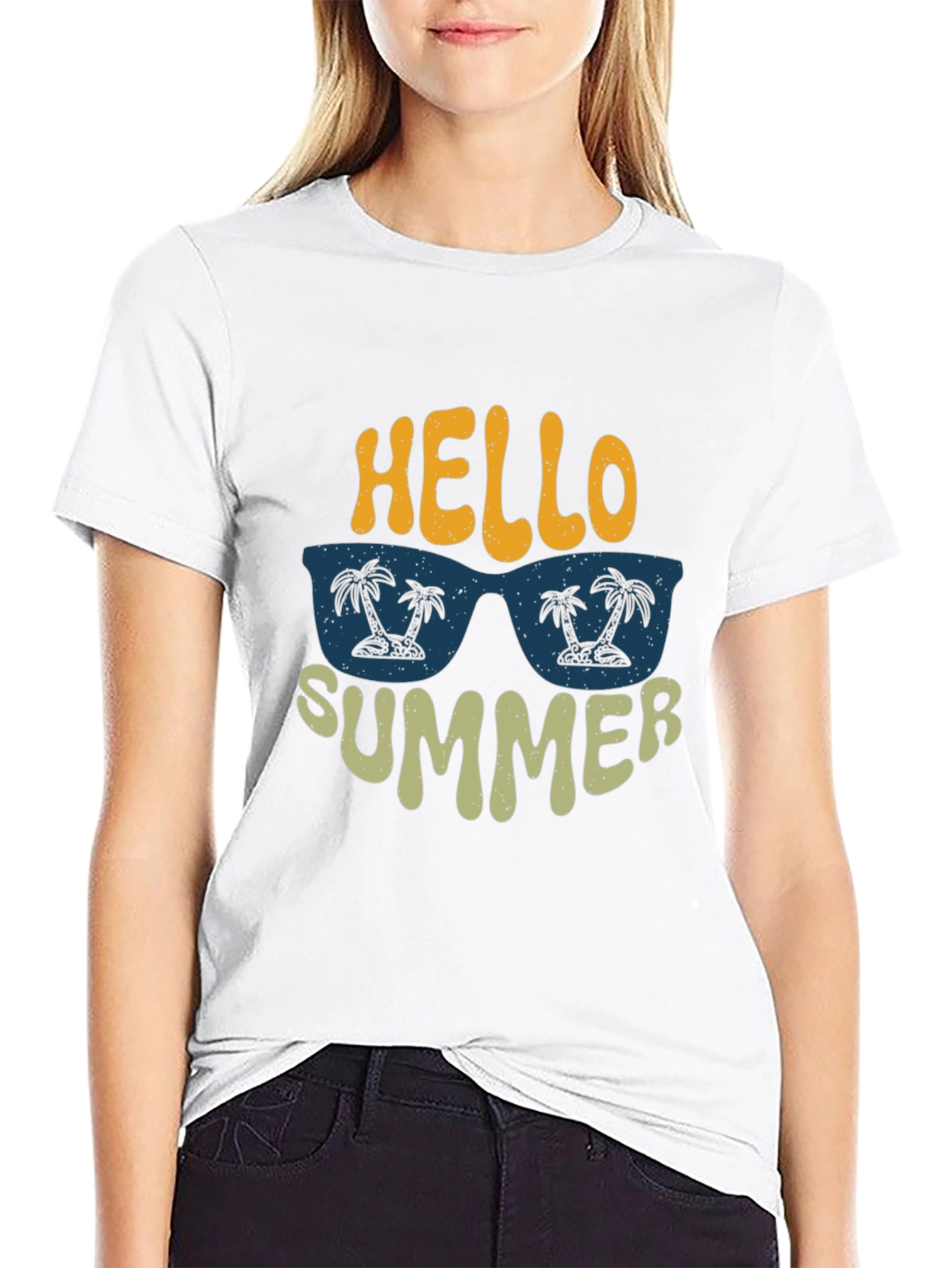 Black Hello Summer Graphic Tee view 9