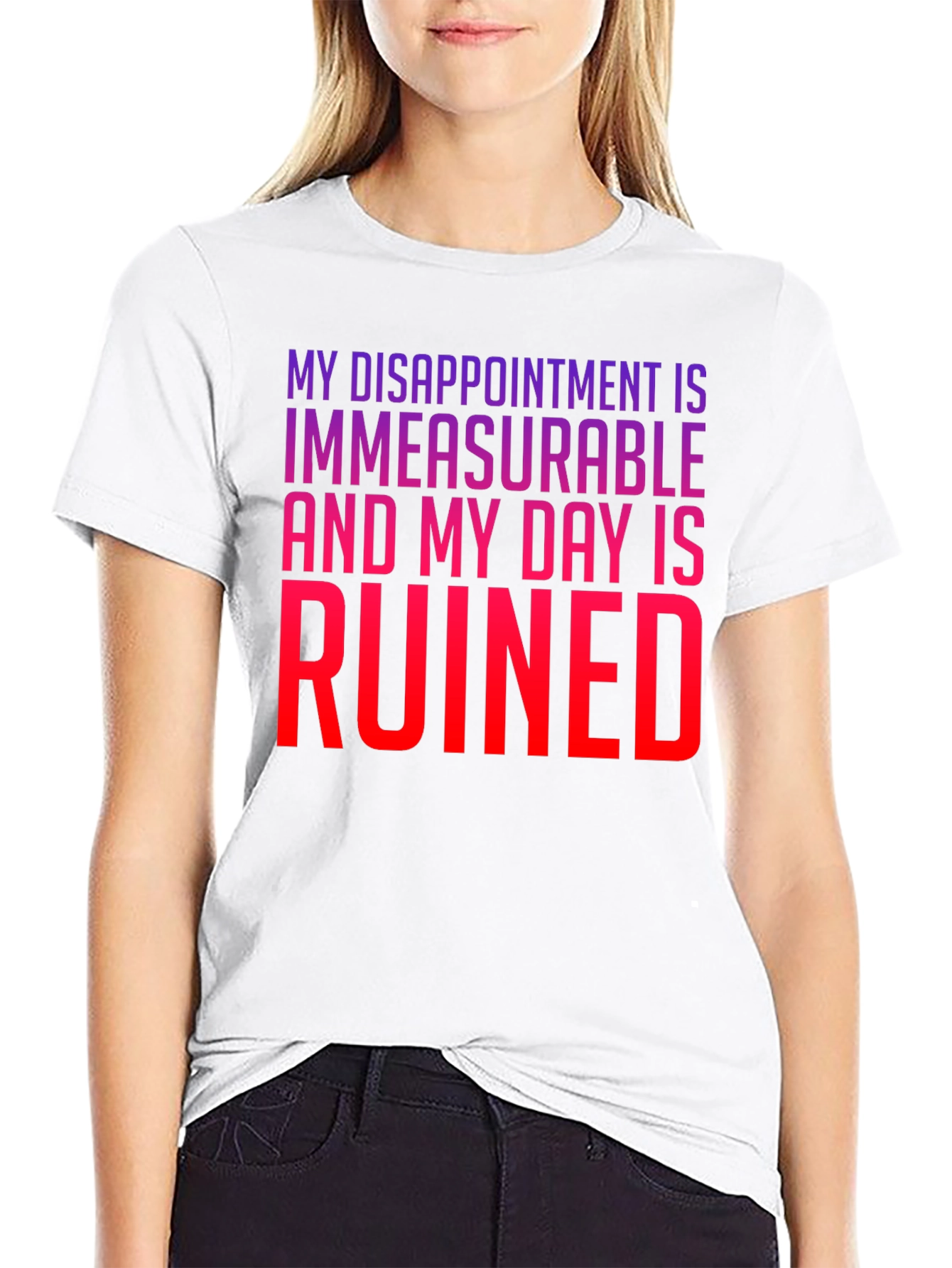 Black My Disappointment is Immeasurable T-Shirt view 9