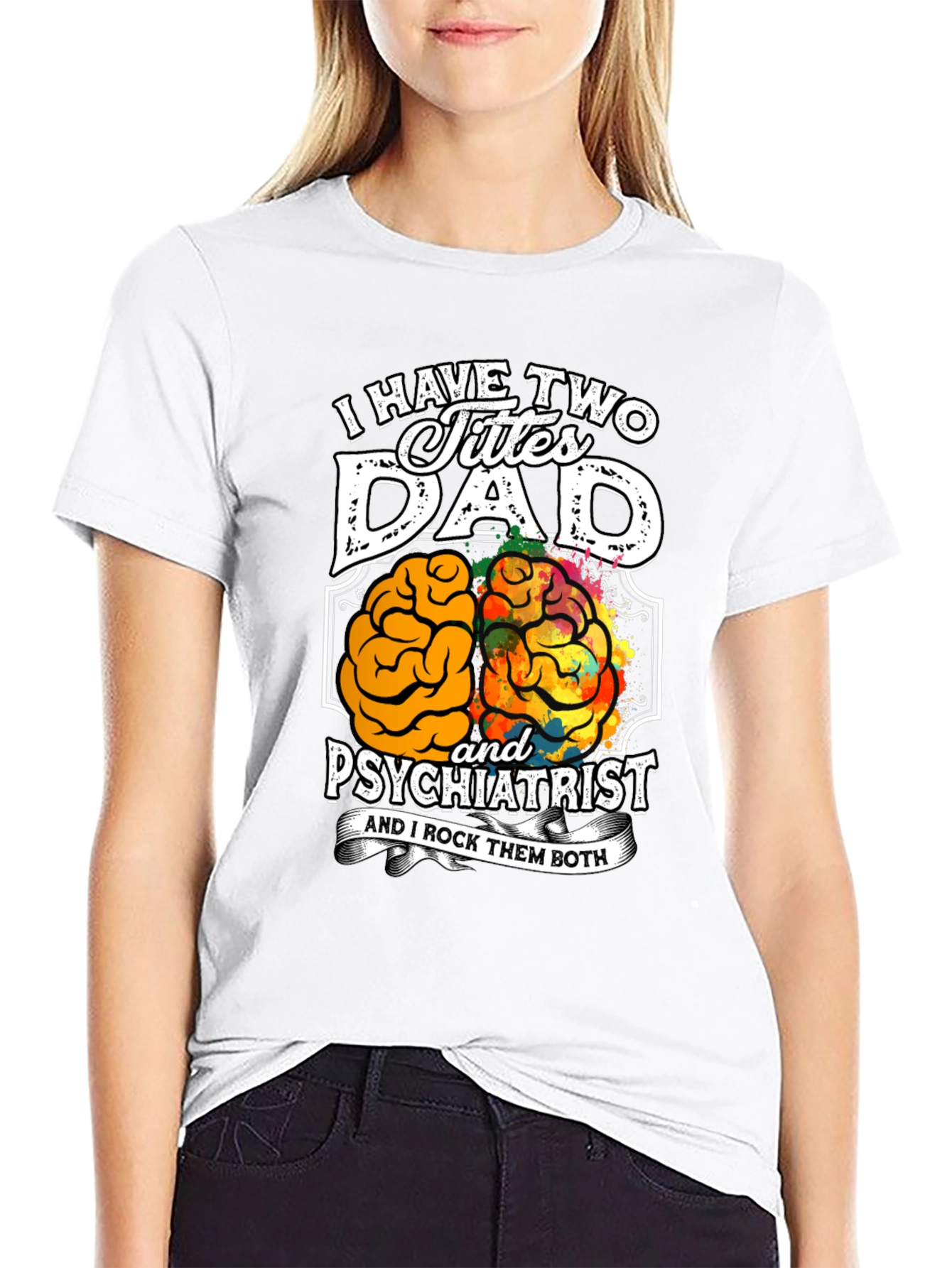 Black Dad Psychiatrist Graphic T-Shirt view 9
