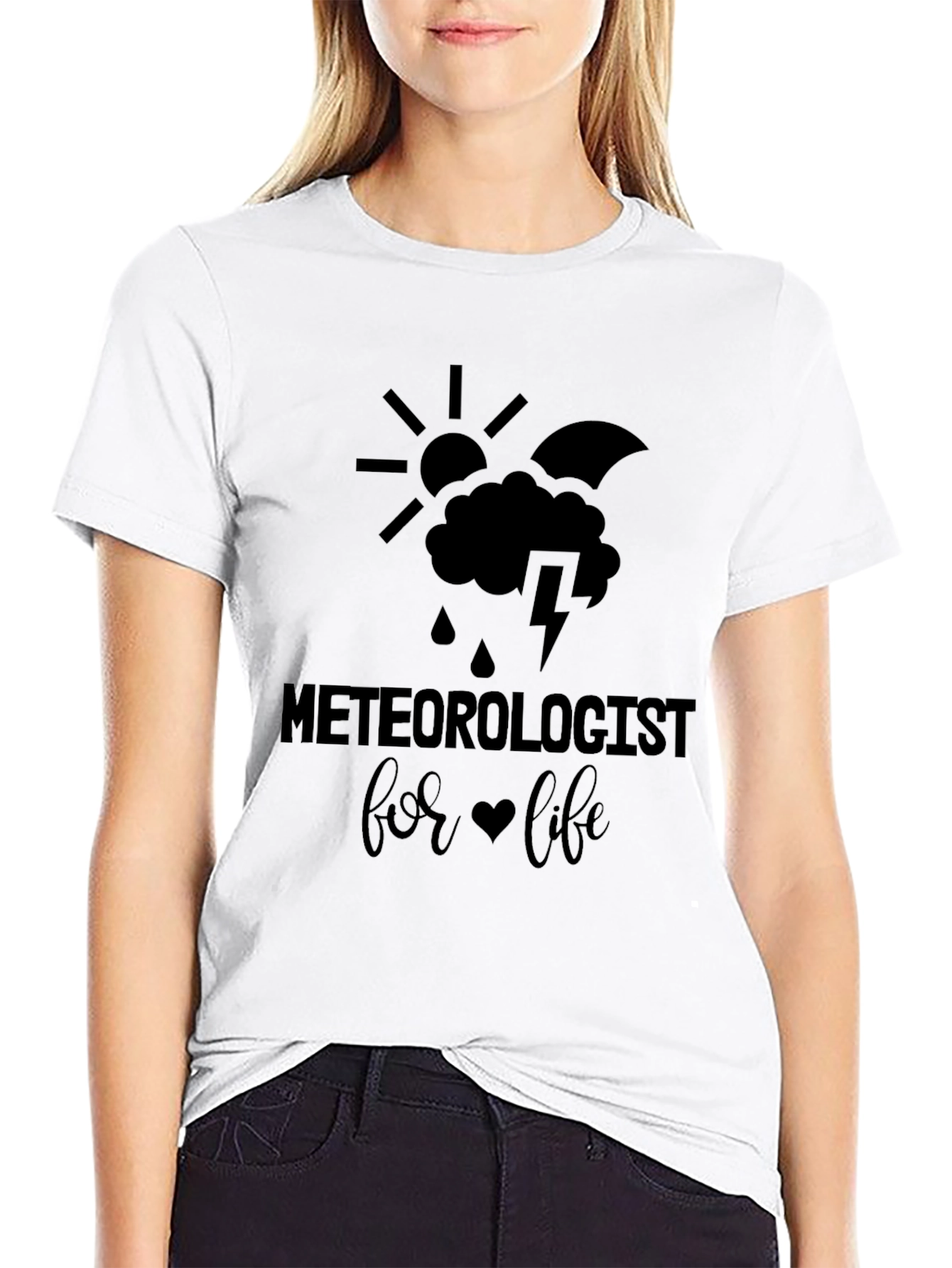 Black Meteorologist for Life Graphic T-Shirt view 9