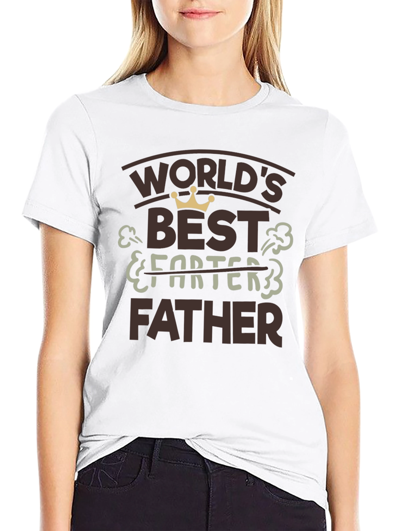 Black World's Best Farter Father Black T-Shirt view 9