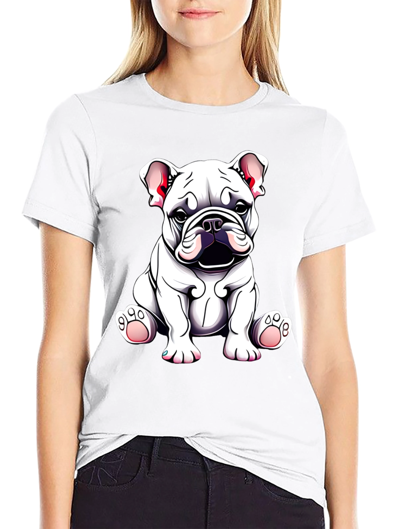 Black Bulldog Puppy Graphic Tee - Cute Dog Lover Shirt view 9
