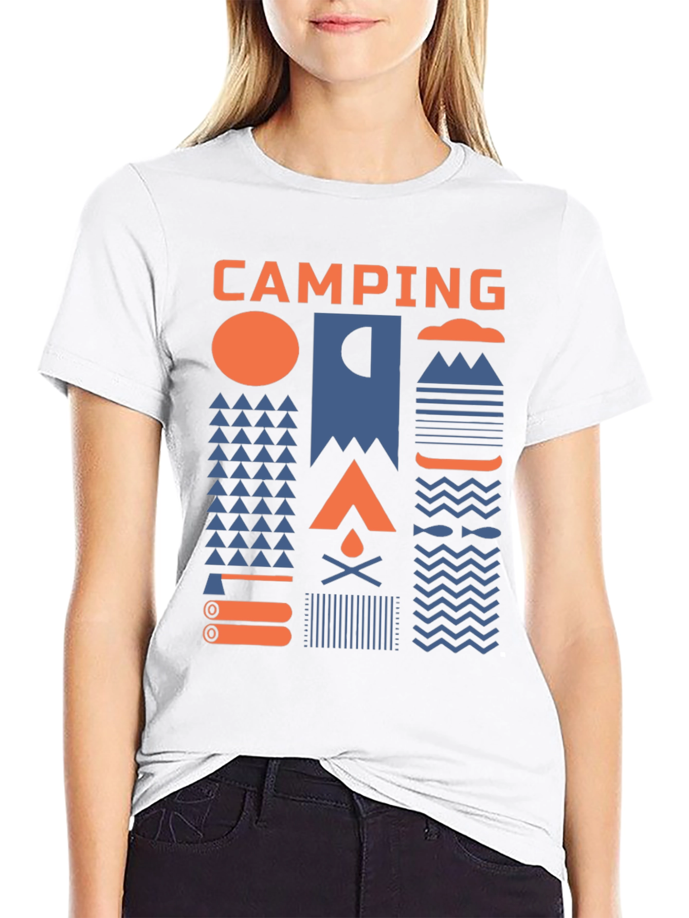 Black Camping Graphic T-Shirt - Unisex view 9