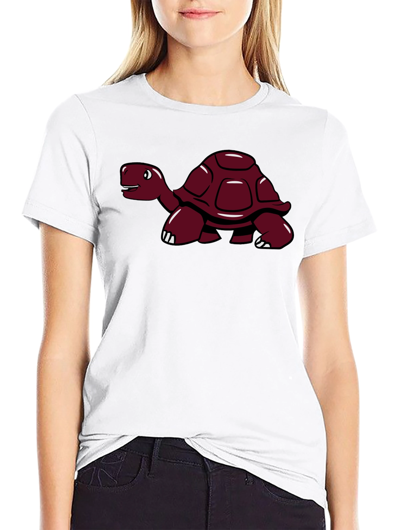 Black Turtle Graphic Tee - Black Cotton Casual Shirt view 9