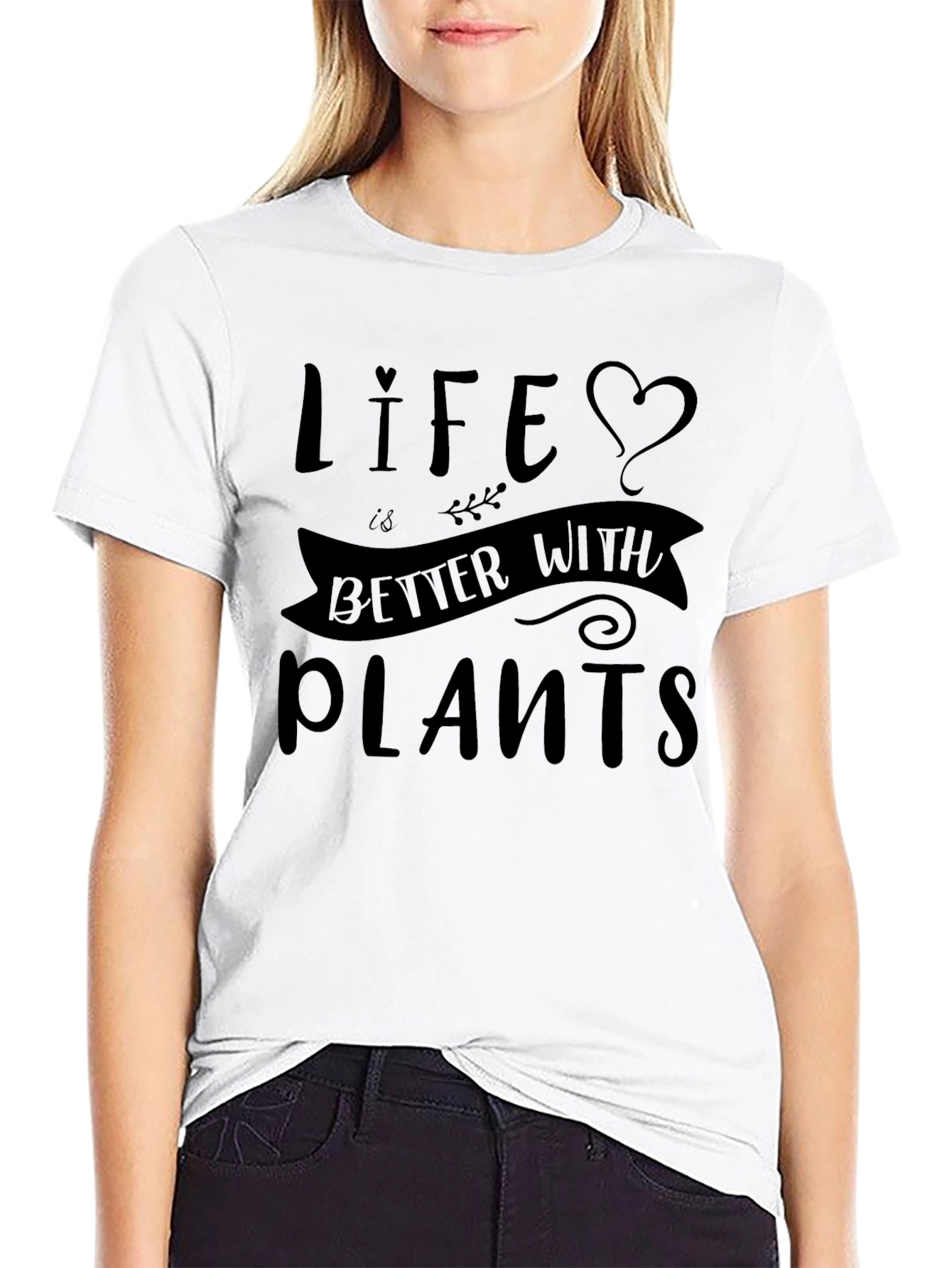 Black Life is Better With Plants T-Shirt view 9