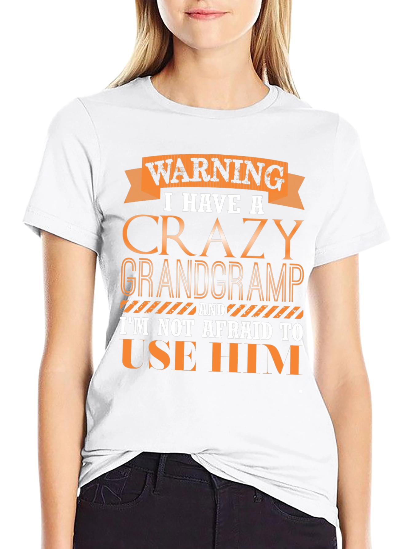 Black Crazy Grandgramp Graphic Tee view 9