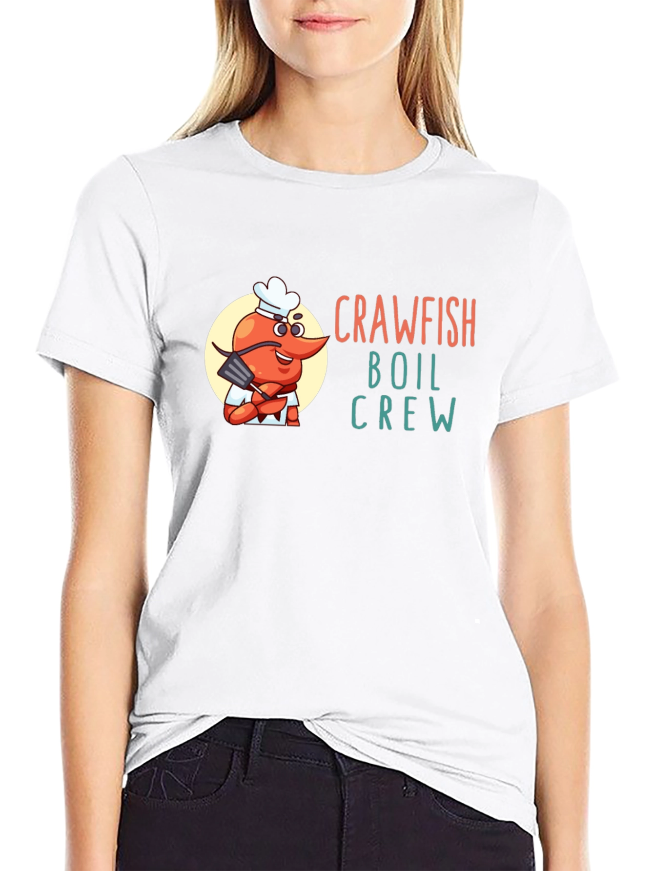Black Crawfish Boil Crew Black T-Shirt view 9